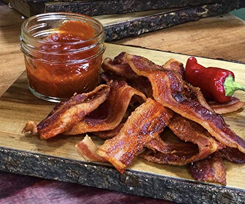 Sriracha Hot Sauce Bacon Jerky – Spicy Keto-Friendly Meat Snacks, MSG-Free, High Protein, 3-Pack (2 oz Each) – Perfect for Hiking, Camping & On-the-Go Snacking | Jurassic Jerky's Premium Sriracha-Flavored Bacon Jerky