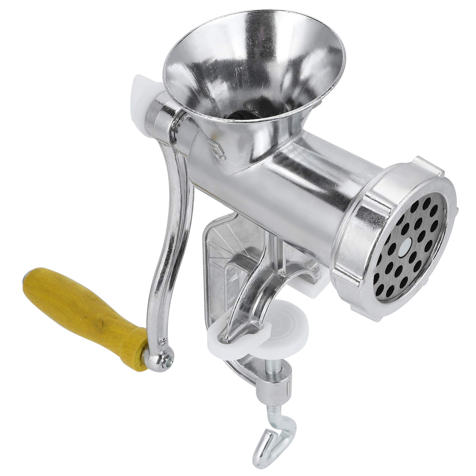 Heavy Duty Aluminum Alloy Manual Meat Grinder - Durable Hand Crank Meat Mincer for Home Kitchen, Perfect for Ground Beef, Sausage & Pet Food Making
