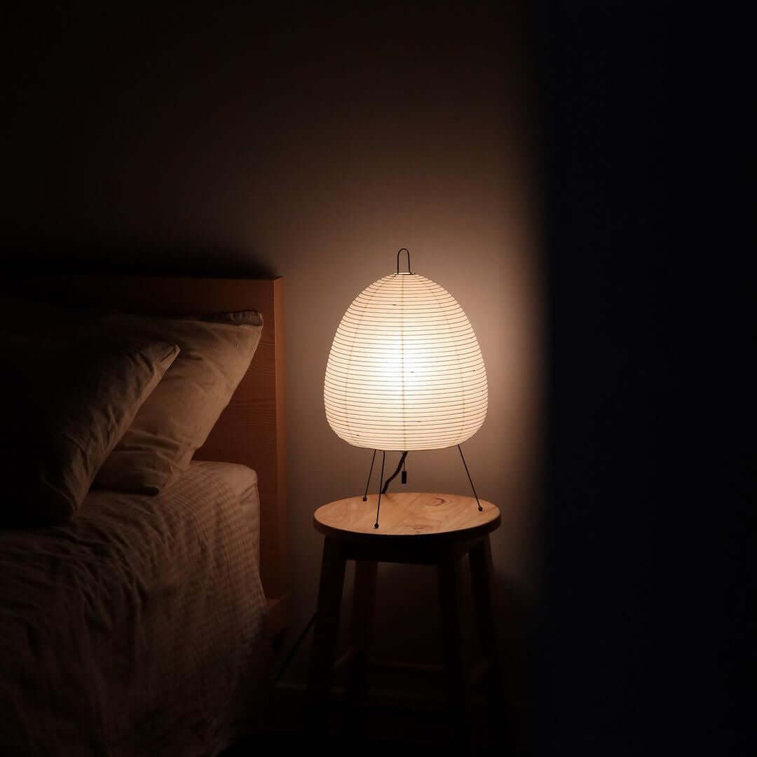 Akari Table Lamp - Modern Japanese Paper Light for Living Room, Bedroom & Office - Soft Ambient Lighting for Home Decor & Relaxation