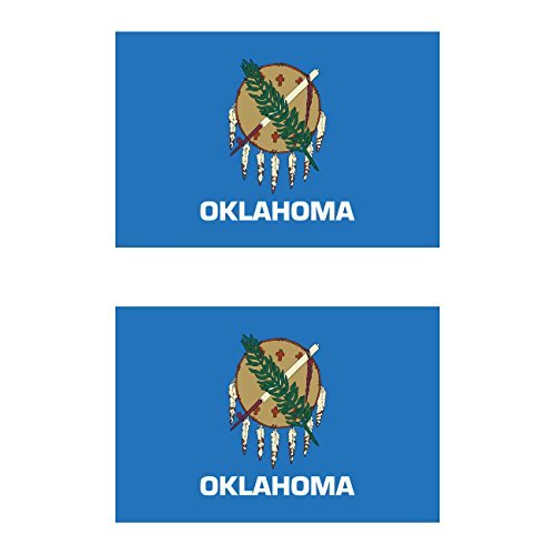 Oklahoma Flag Car Magnet 2 Pack - Strong Vinyl Magnetic Bumper Sticker for Cars, Trucks, Laptops - Show OK State Pride for Tailgating, Travel & Home Decor