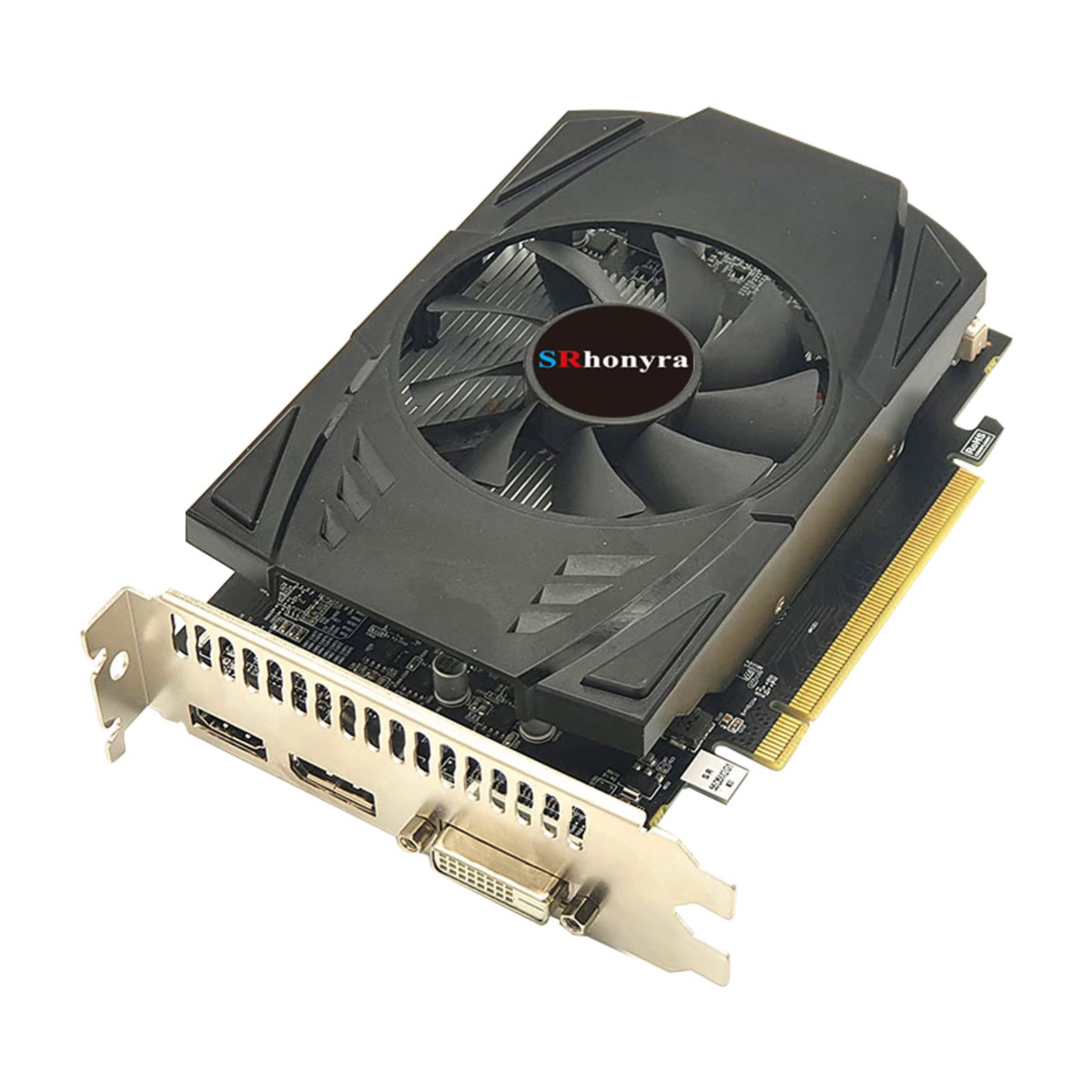 SRhonyra RX550 2GB GDDR5 Gaming Graphics Card - AMD Radeon GPU, 128-bit, DVI/HDMI/DisplayPort - Perfect for Esports, 1080p Gaming & Video Editing
