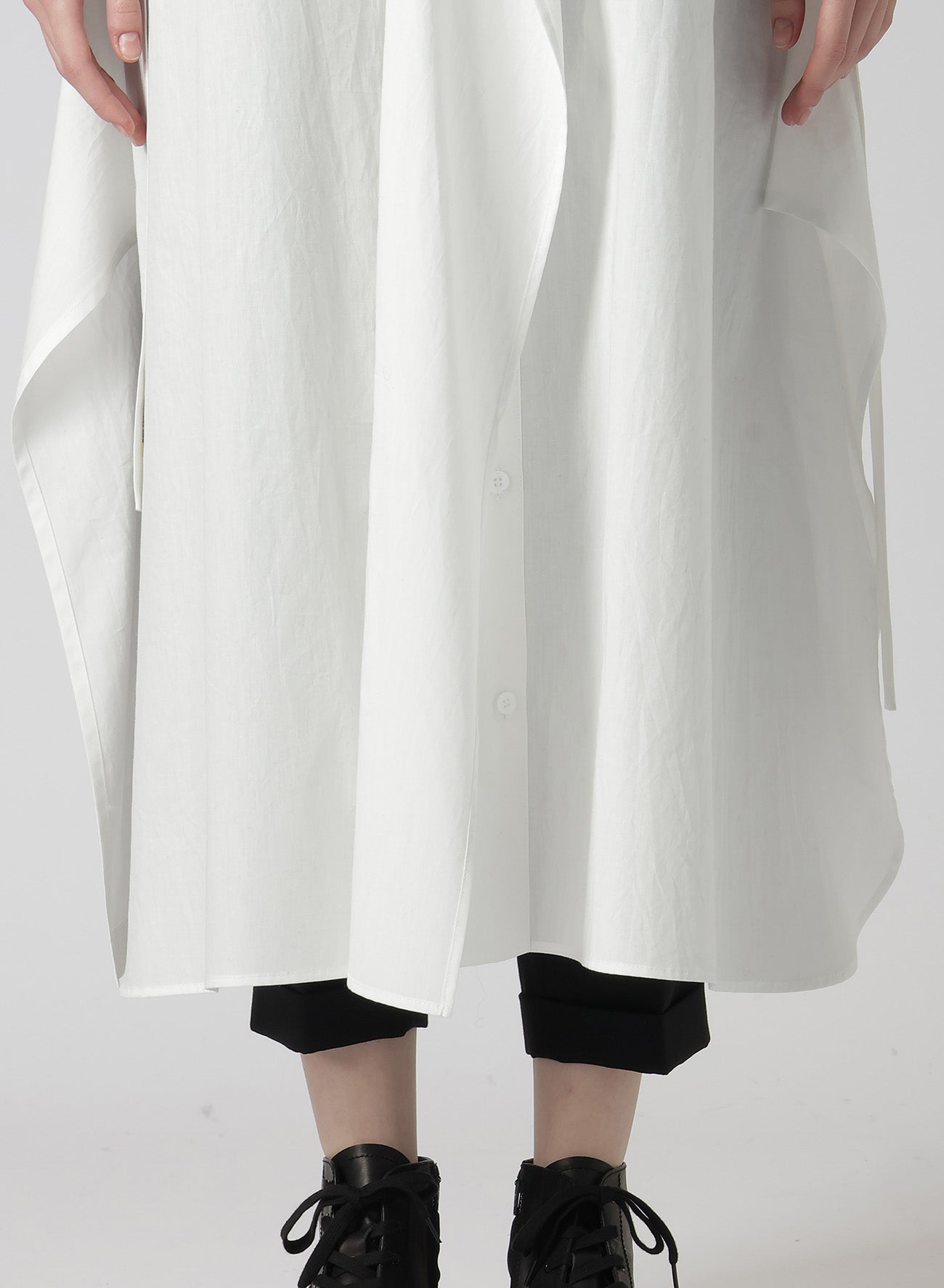 Soft Cotton Broadcloth Draped Shirt Dress for Women - Casual & Elegant Style for Office, Date Night & Summer Outings