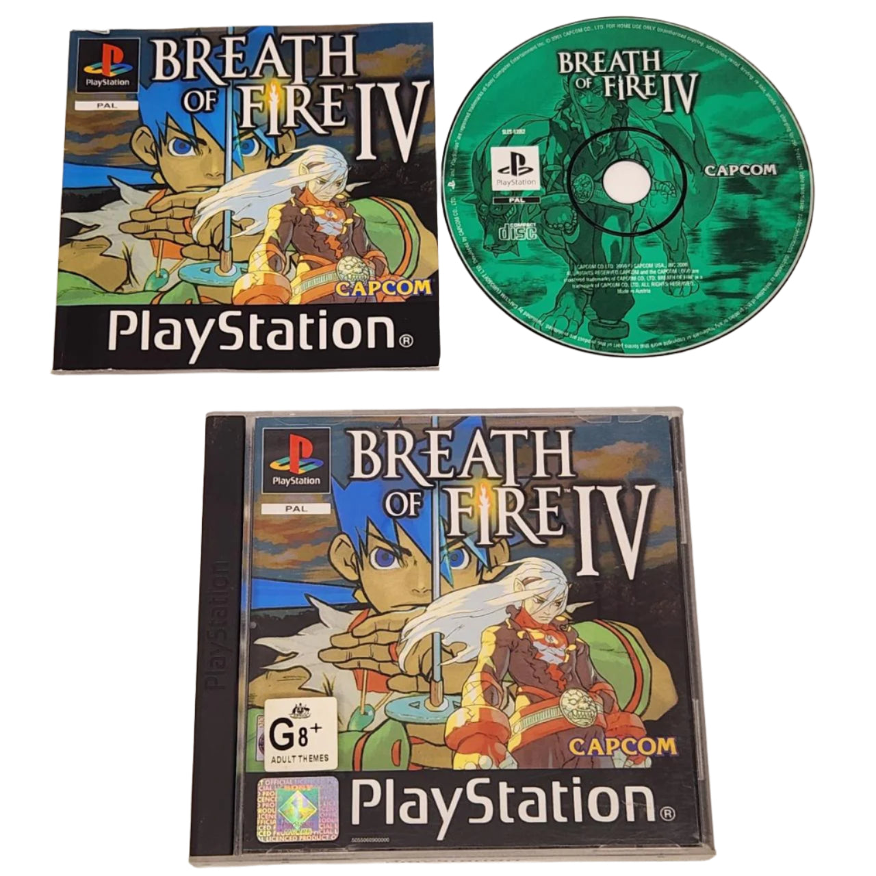 Breath of Fire IV PS1 Game - Complete with Manual (PAL Version) | Classic RPG Adventure for PlayStation 1 | Perfect for Retro Gaming Collectors & JRPG Fans