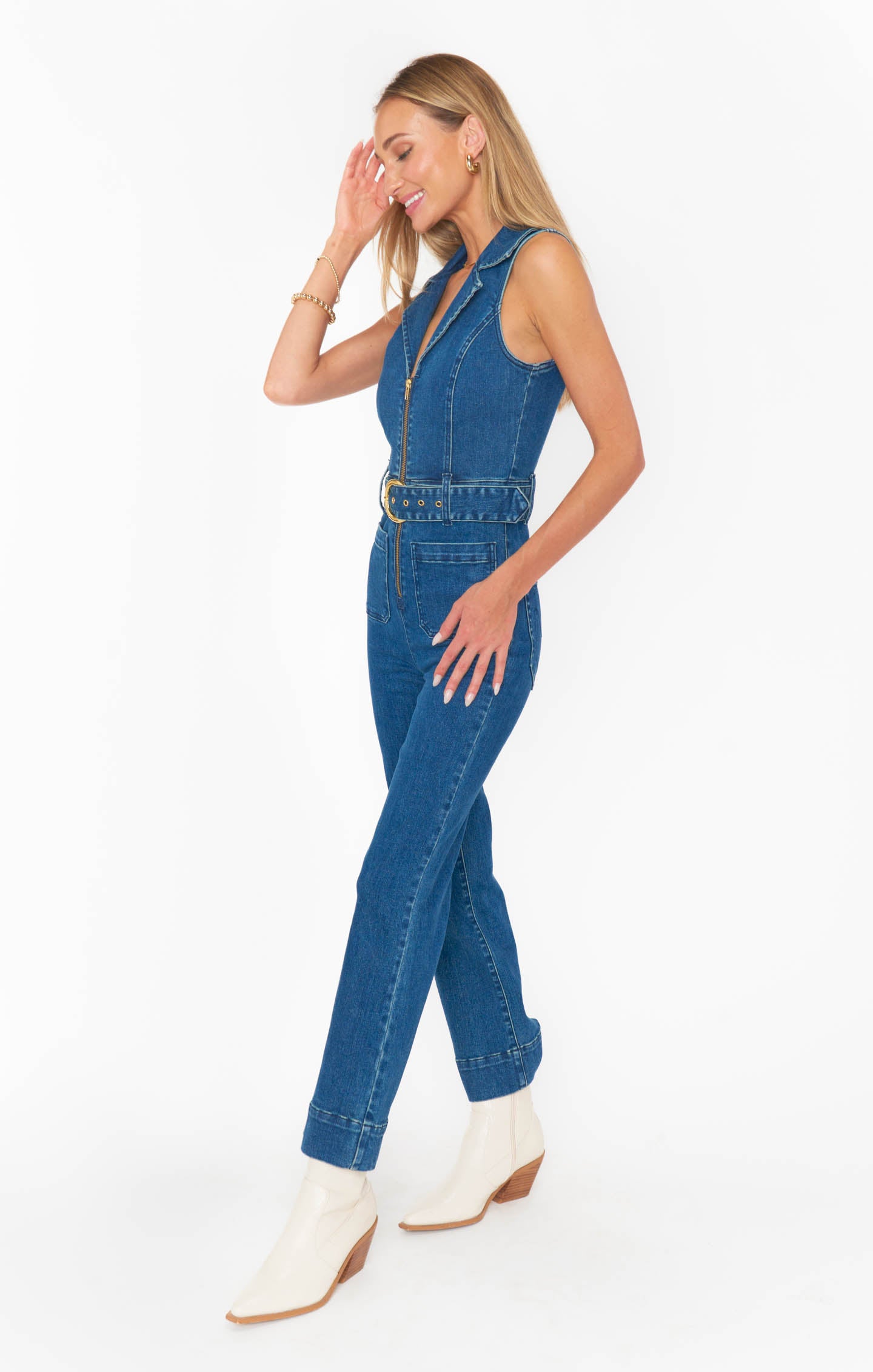 Jacksonville Women's Cropped Jumpsuit - Lunar Blue | Casual Summer Romper for Beach, Vacation & Outdoor Activities
