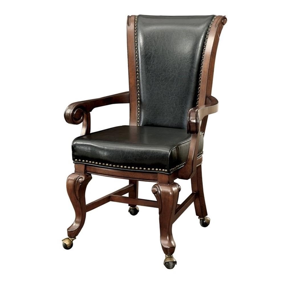Furniture of America Enschede Faux Leather Gaming Chair Set of 2 - Cherry Red Ergonomic Office Chair with Adjustable Height & Lumbar Support for PC Gaming, Home Office, and Study Room