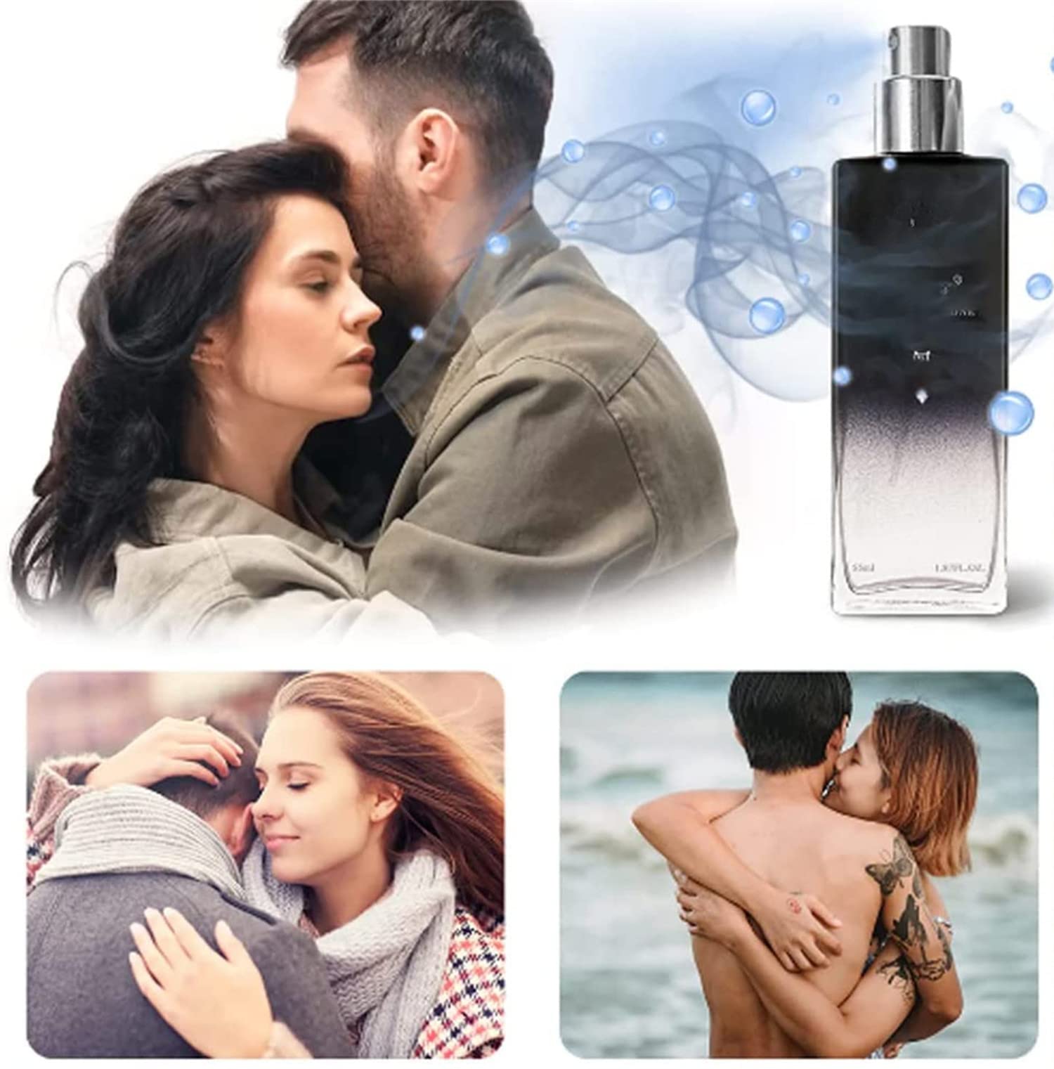 L'ouis Pheromone Perfume for Men - Natural Long Lasting Body Mist Spray to Attract Women - Sensfeel Fragrance with Pheromones - Romantic Date Night & Special Occasion Cologne (Blue)