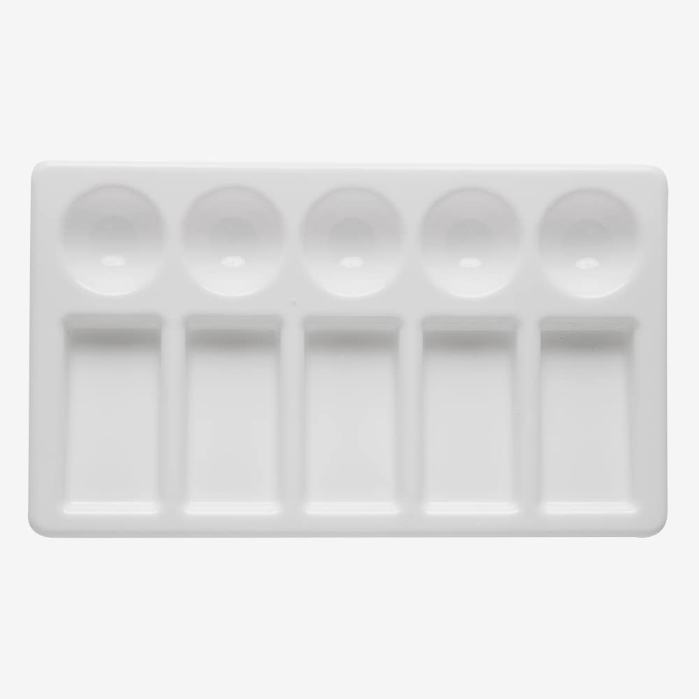 Professional 10-Well Slanted Plastic Paint Palette for Artists - Perfect for Acrylic, Oil & Watercolor Painting - Studio & Classroom Essential