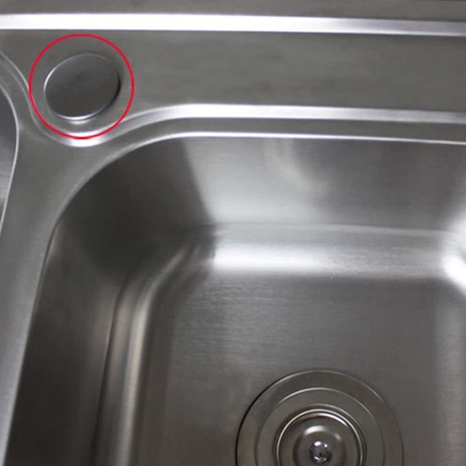 2 Pack Brushed Stainless Steel Sink Hole Covers - Durable Kitchen Faucet Hole Plugs for Countertop Protection - Perfect for Bathroom, RV & Outdoor Kitchen Sink Maintenance