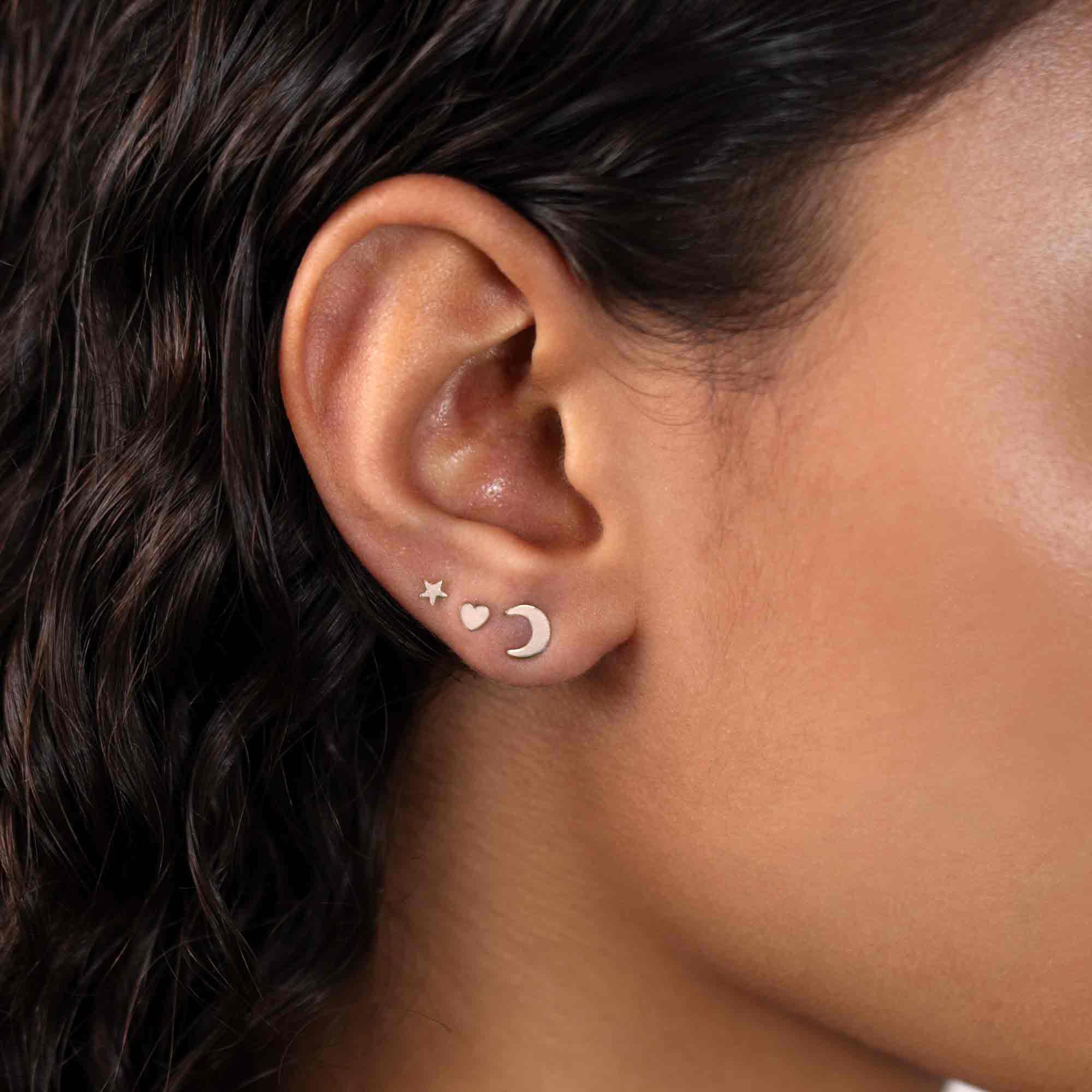 Tiny Heart Studs Earrings - 14K Gold Plated Small Heart Stud Earrings for Women - Perfect for Everyday Wear, Gifts & Special Occasions