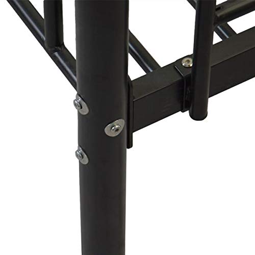 **Black Twin Size Kids Bunk Bed with Ladder - Home Iron Bed Frame for Children's Room - Fast 3-7 Day Delivery - Perfect for Siblings, Sleepovers & Space-Saving Bedrooms**