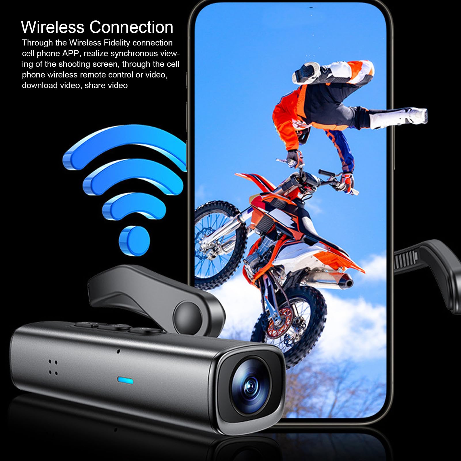 Goshyda 5K Ultra HD Head Mounted Camera - 30FPS Wearable Video Camcorder with EIS 6.0 Anti-Shake, Wide Angle Lens & APP Control - 128GB Memory - Perfect for Vlogging, Action Sports & Adventure Recording