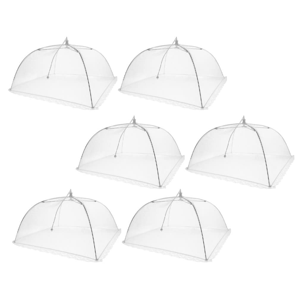 6pcs Foldable Mesh Food Covers for Outdoor & Kitchen Use