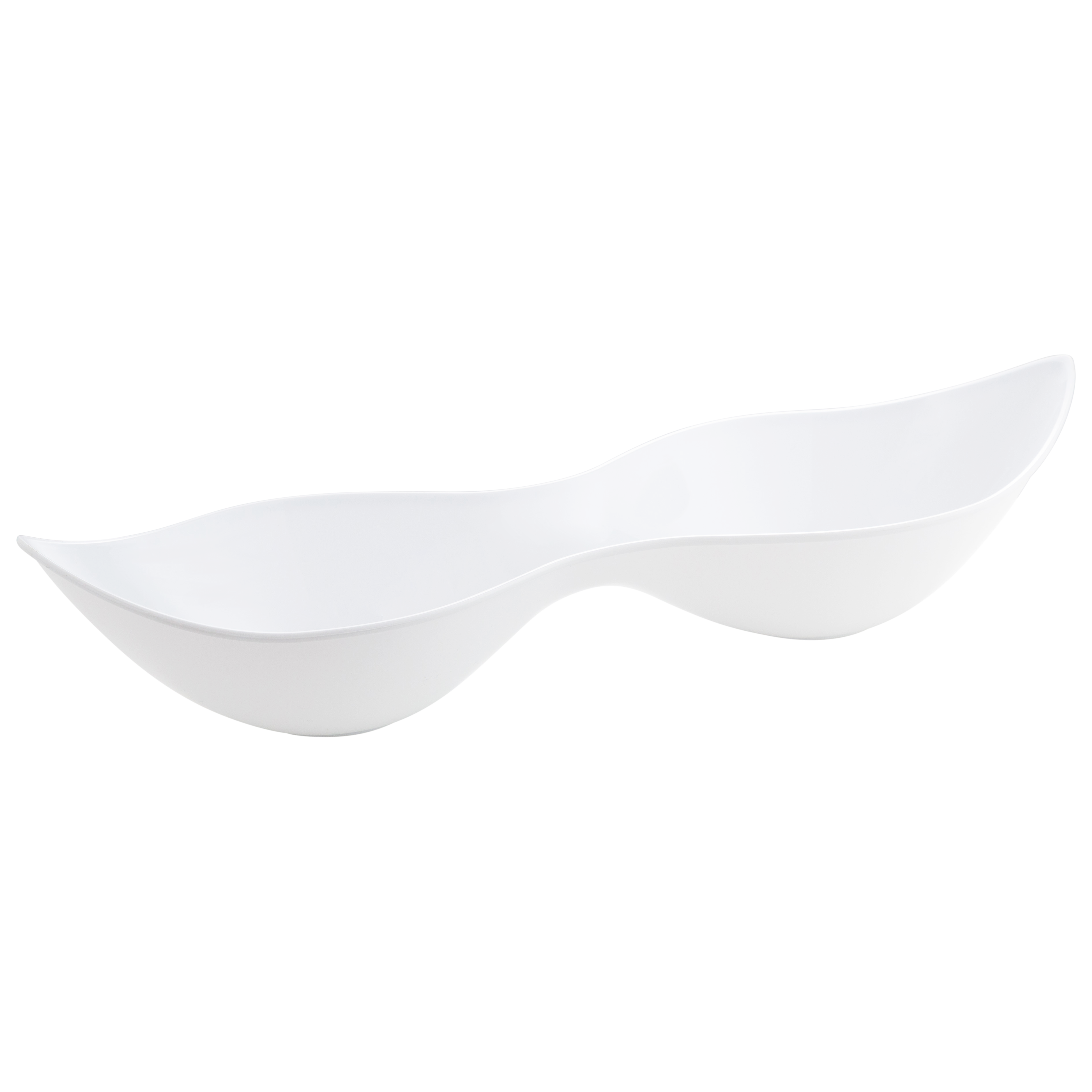 5-Pack White Plastic 2-Section Small Serving Dishes - Perfect for Appetizers, Snacks, Condiments at Parties, Picnics & Home Dining