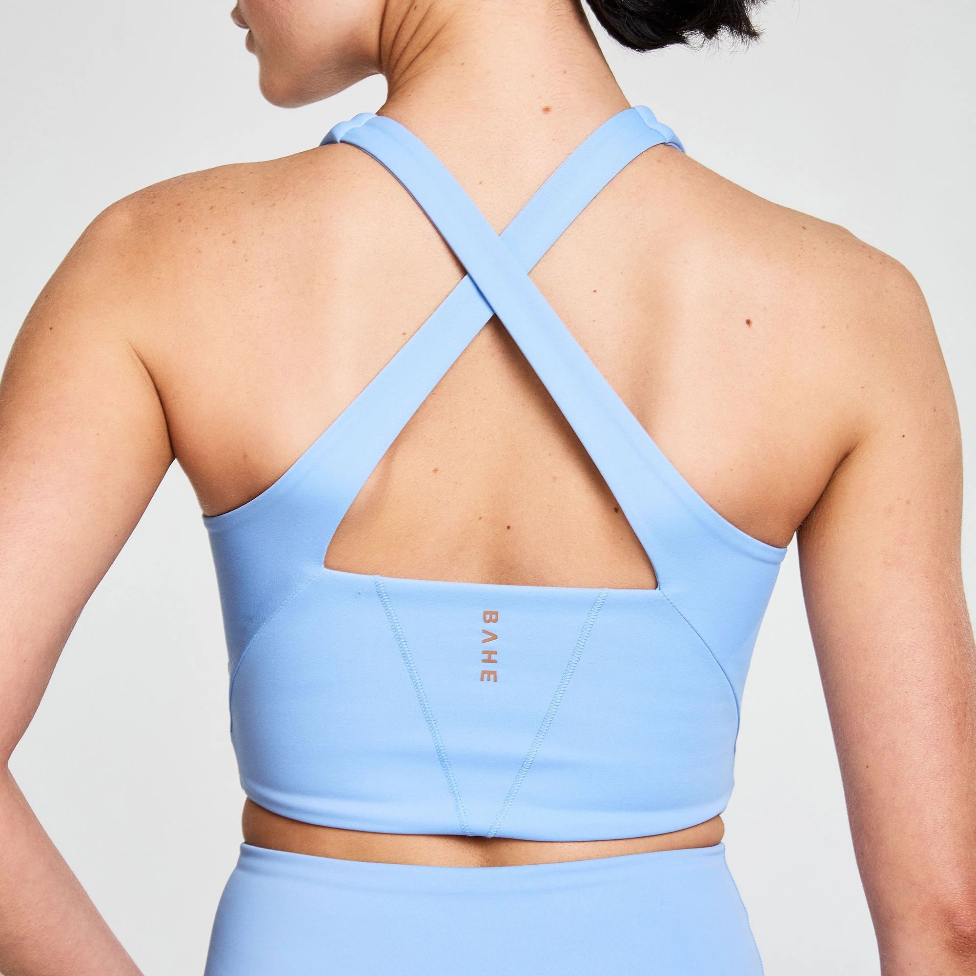 BAHE Attune Cross Back Top - Women's Workout Tank Top, Breathable & Comfortable, Ocean Blue | Perfect for Yoga, Gym & Running