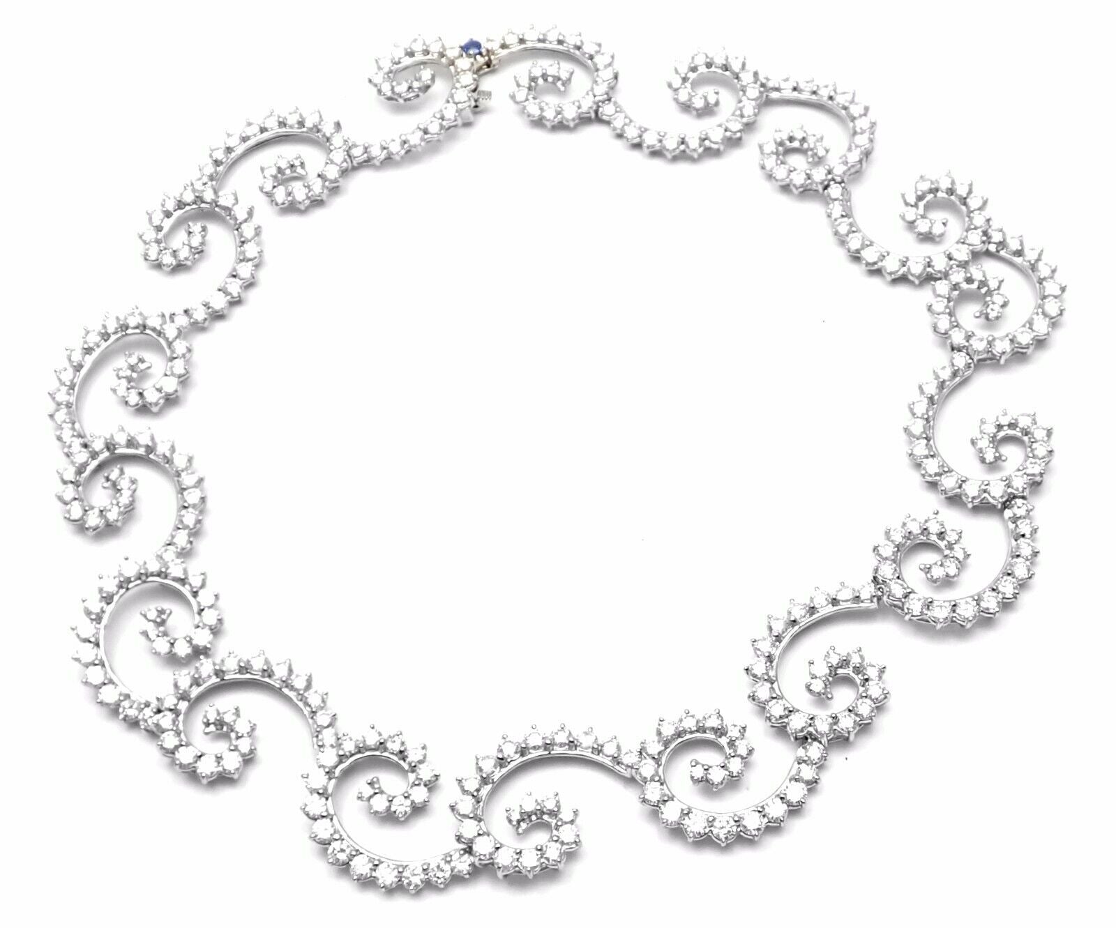 Authentic Angela Cummings Platinum 34 Carat Diamond Necklace Vintage 1995 - Luxury Jewelry for Weddings, Anniversaries & Special Occasions