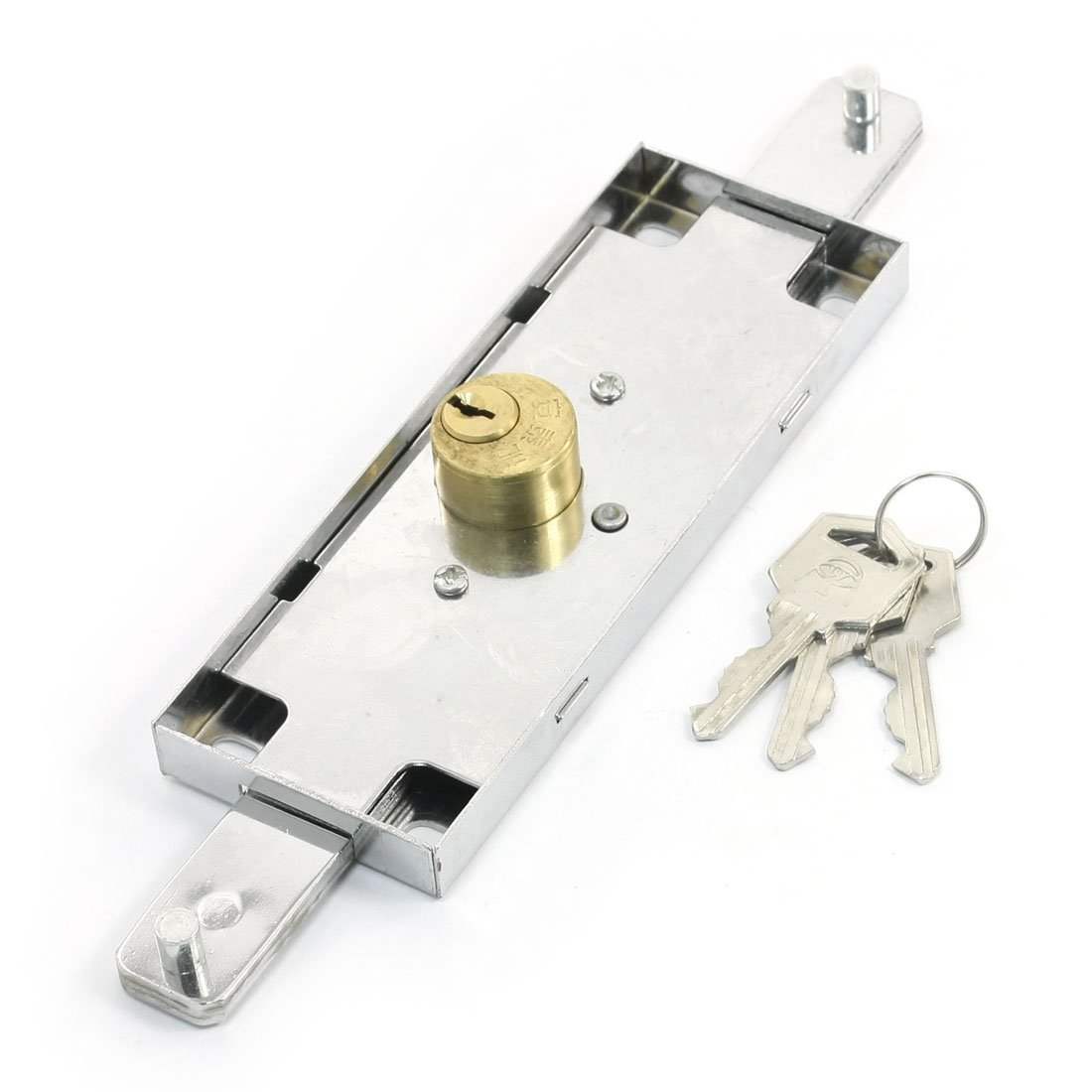 Silver Tone Padlocks & Hasps with Slot Keyway for Rolling Shutter Doors - Heavy Duty Keyed Locks for Warehouse Security | Ideal for Storage Units, Garages, and Industrial Facilities