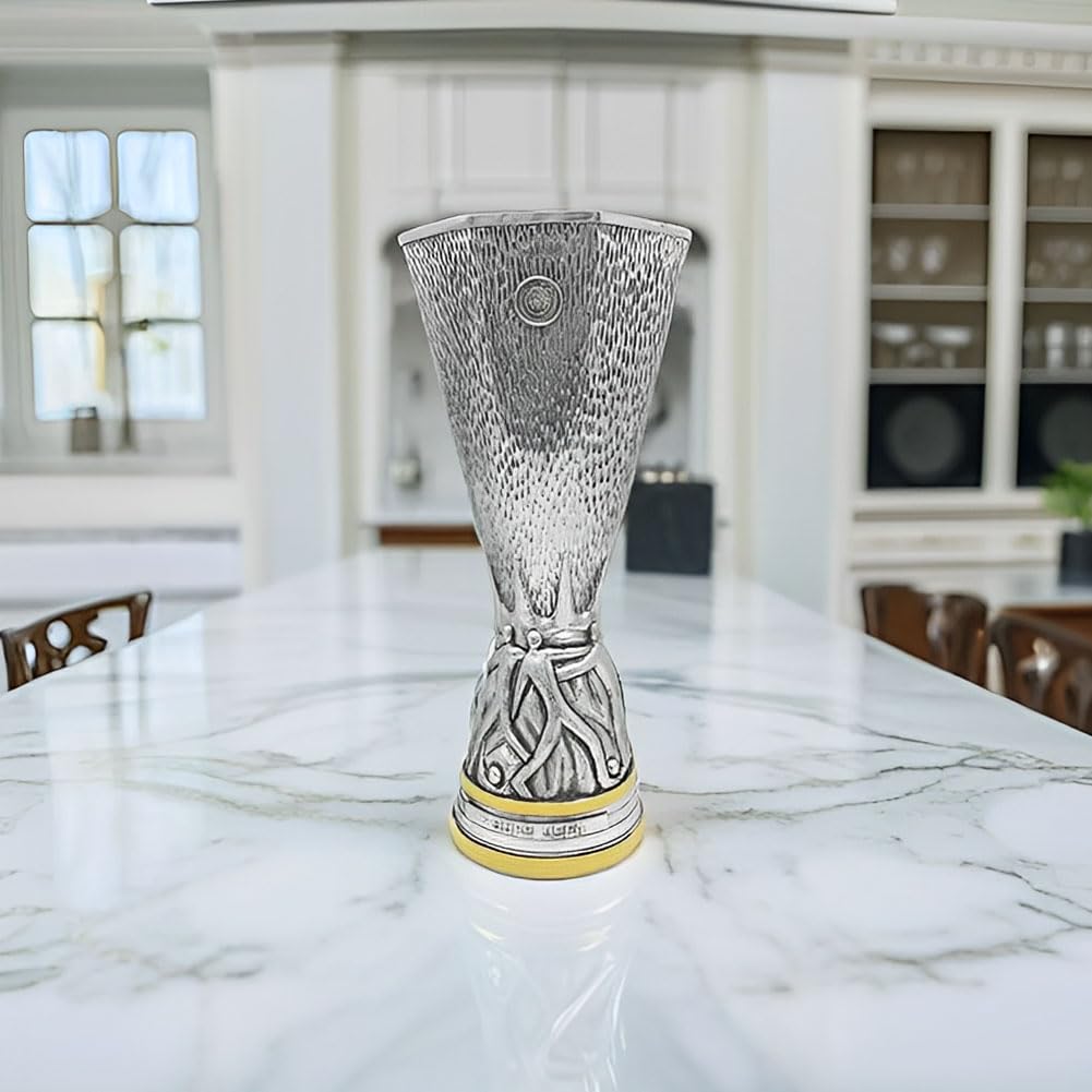 MCBEAN Europa League Replica Trophy - Resin Football Champions Cup Award for Fans, Office, Bar, Club Display & Souvenir | Perfect for Sports Decor, Theme Parties & Fan Collections