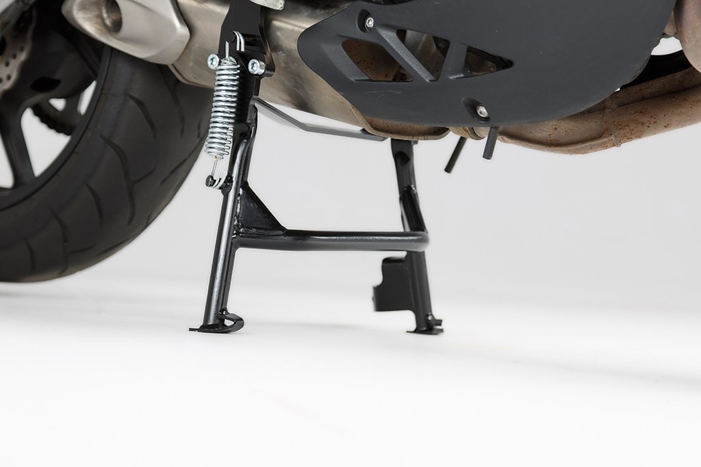 SW Motech HPS 08.523.10001/B Black Main Stand for Motorcycles - Universal Fit, Heavy-Duty Construction - Perfect for Parking, Maintenance & Storage