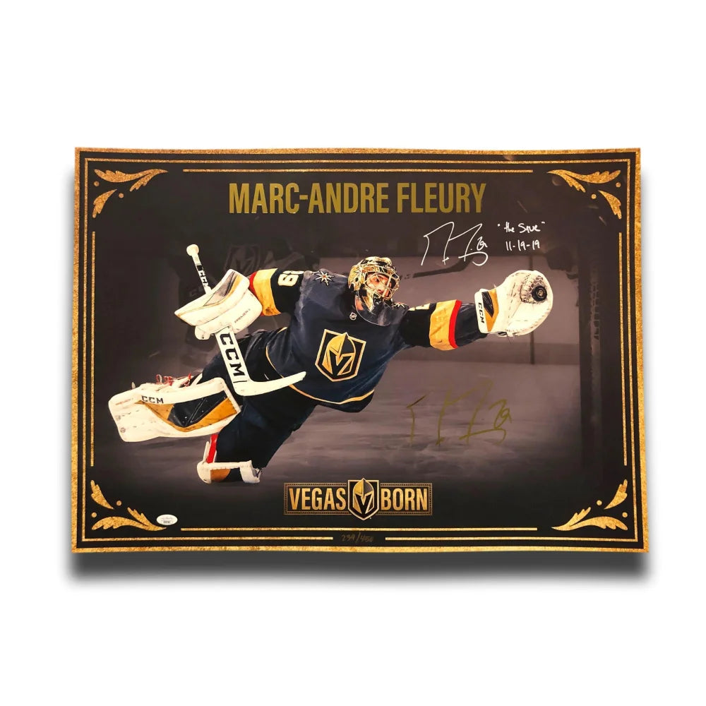 Marc Andre Fleury Signed & Inscribed 