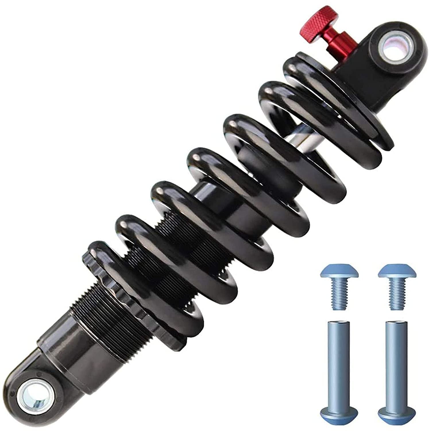 Mountain Bike Rear Shock Absorber - Heavy Duty Coil Spring Damper, Stainless Steel Rear Suspension for Off-Road Cycling & Trail Riding | Perfect for Downhill, Enduro & All-Mountain Biking Adventures