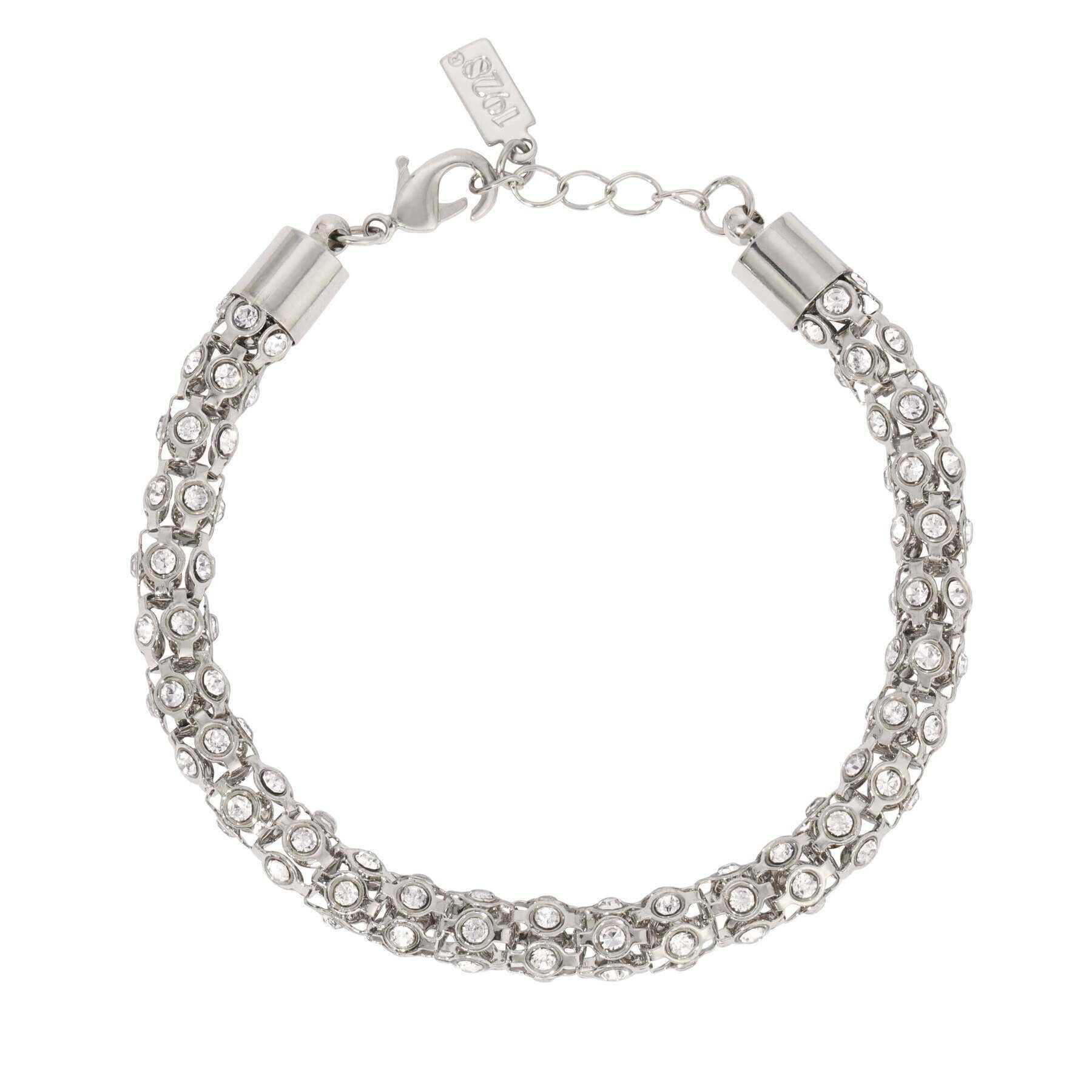 1928 Jewelry Dresden Pave Crystal Bracelet - Vintage Style Rhinestone Bracelet for Women - Perfect for Weddings, Parties & Evening Events