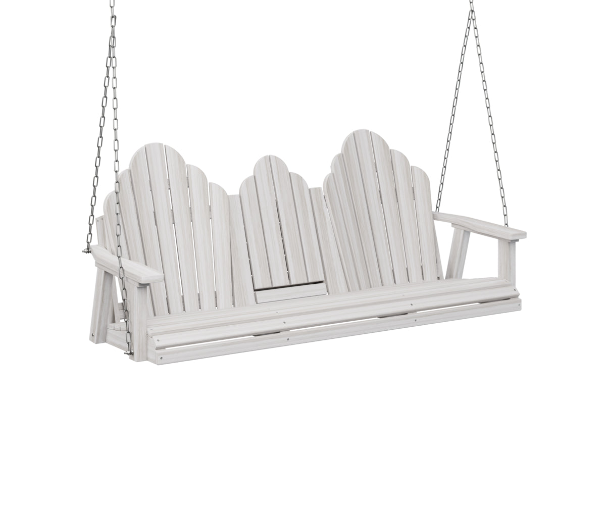 Berlin Gardens Cozi Back 3-Seat Porch Swing with Cup Holder Console - Perfect for Outdoor Patio, Garden, and Backyard Relaxation