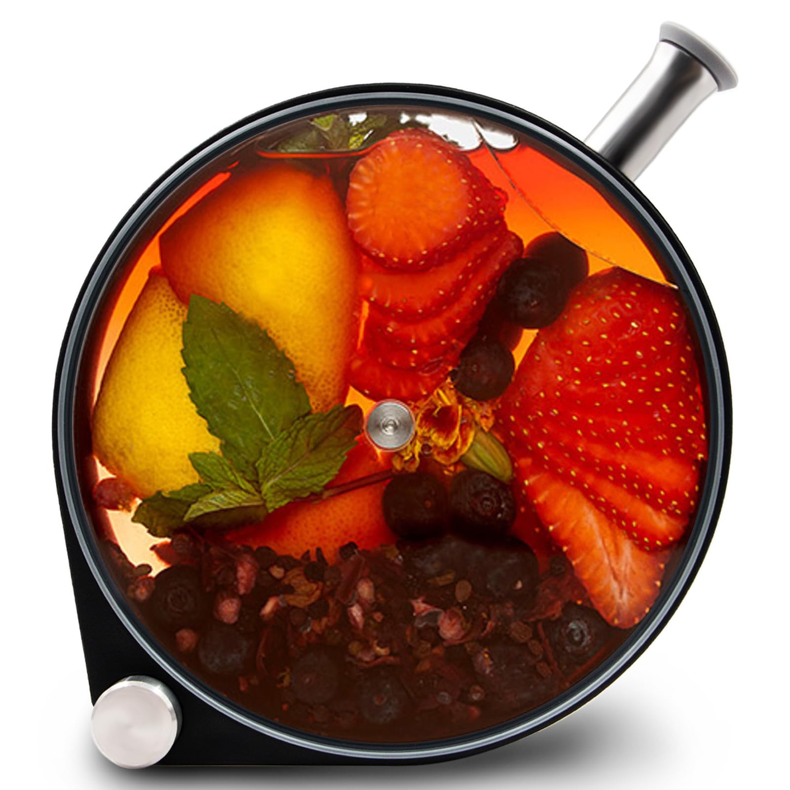 Premium Glass Porthole Infuser Decanter - Versatile Cocktail Shaker & Bottle for Tea, Coffee, Lemonade, Dressings & Vinegars - Perfect for Home Bars, Parties & Gourmet Cooking