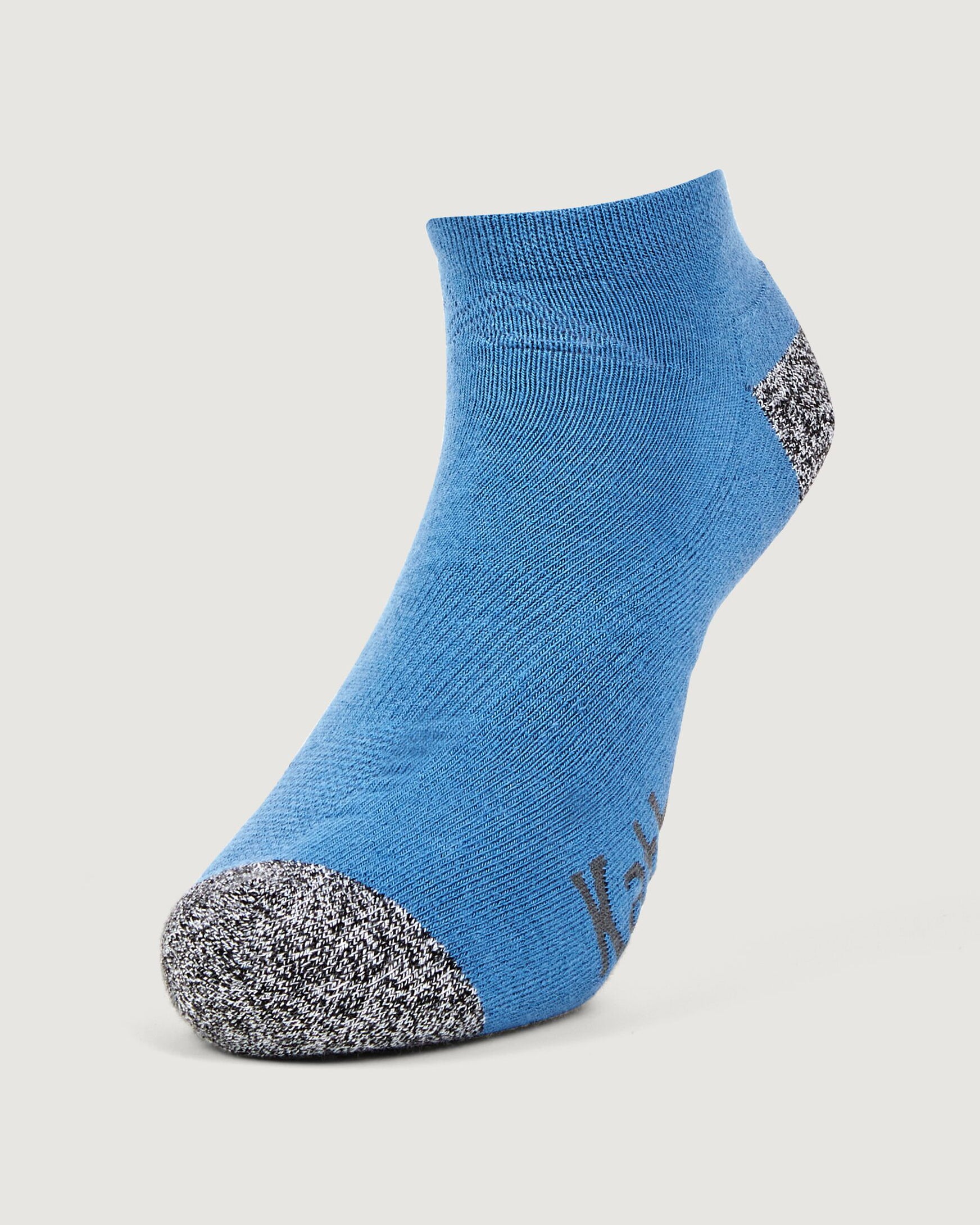 Accion driMOTION Low Cut Socks 3-Pack - Black, White & Blueridge | Moisture-Wicking Athletic Socks for Running, Gym & Everyday Wear