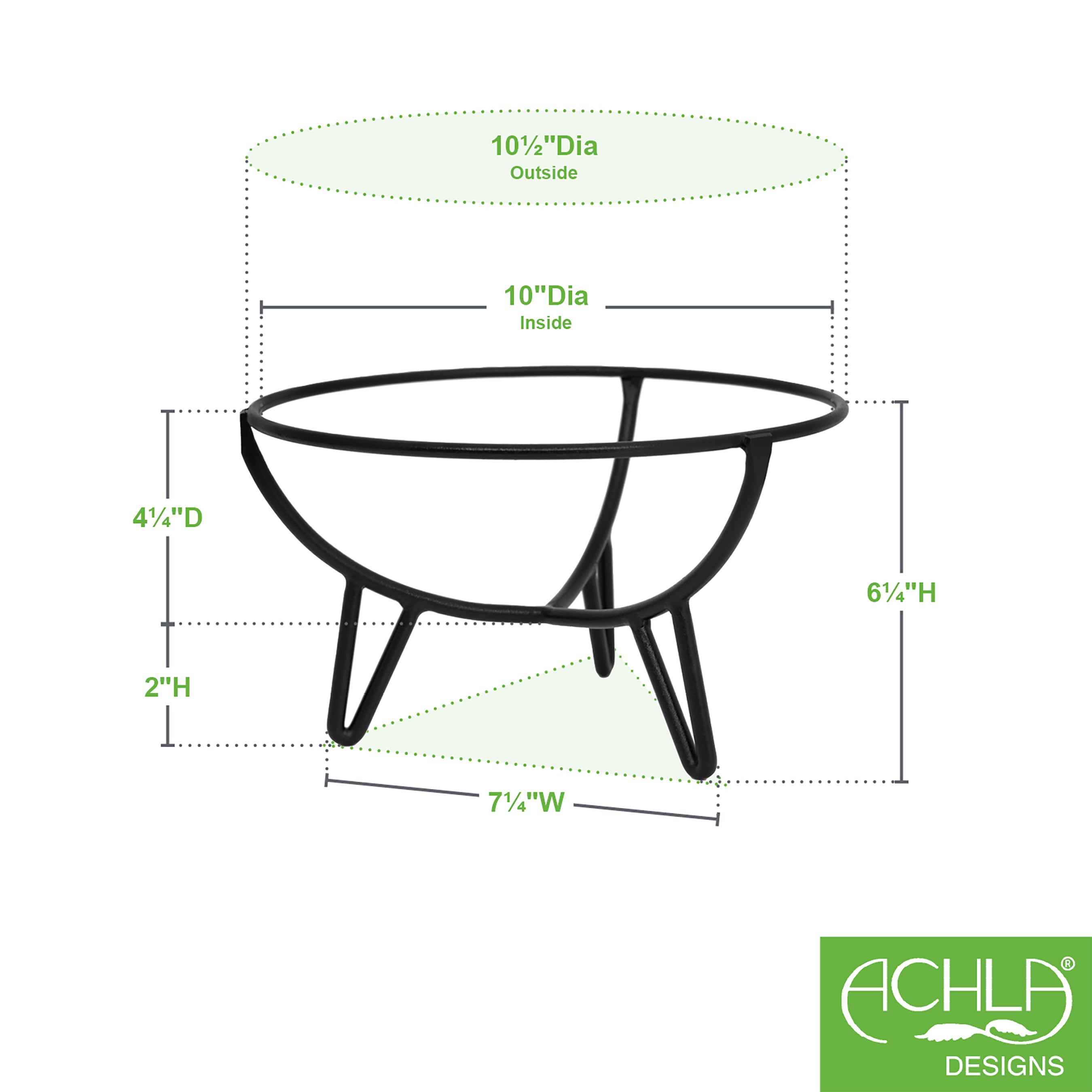 Achla Designs Frida Plant Stand - Modern Indoor & Outdoor Flower Pot Holder for Home Decor, Garden, Patio, and Balcony