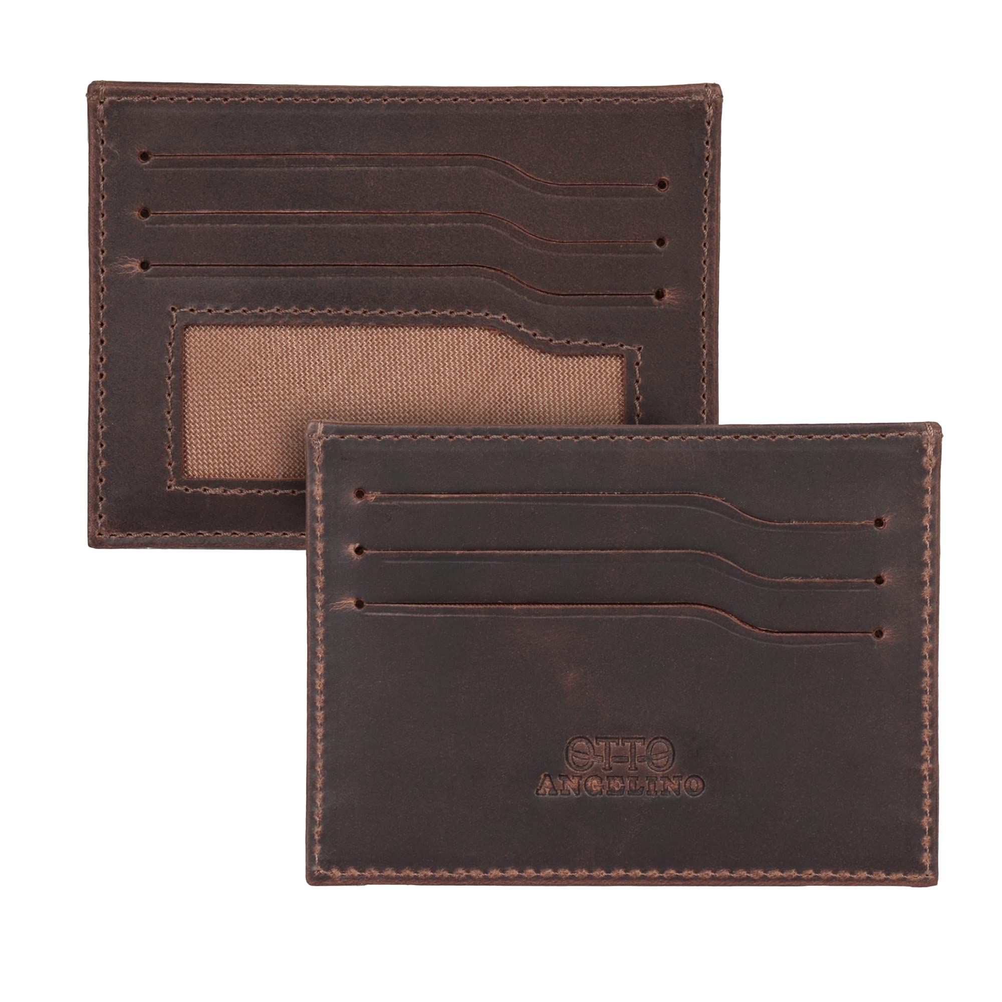 Genuine Leather Ultra Slim Minimalist Cardholder Wallet for Men & Women - RFID Blocking, Compact & Lightweight - Perfect for Travel, Business & Everyday Use