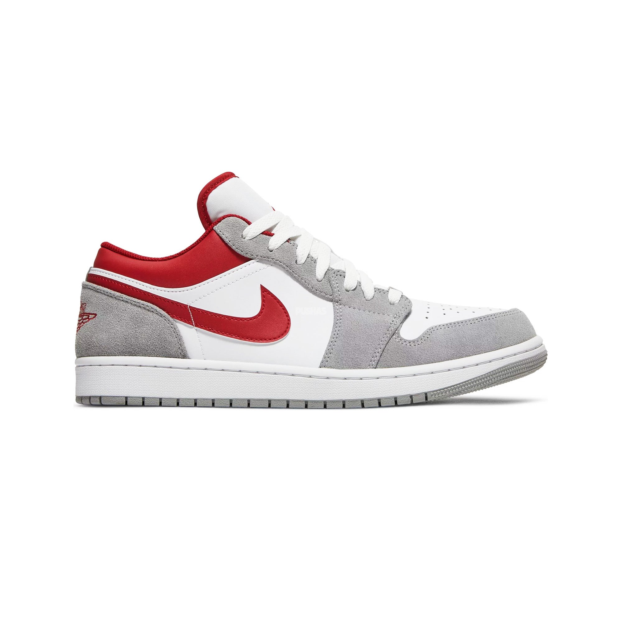 Air Jordan 1 Low SE 'Light Smoke Grey Gym Red' Sneakers (2021) - Men's Basketball Shoes for Casual Wear & Street Style