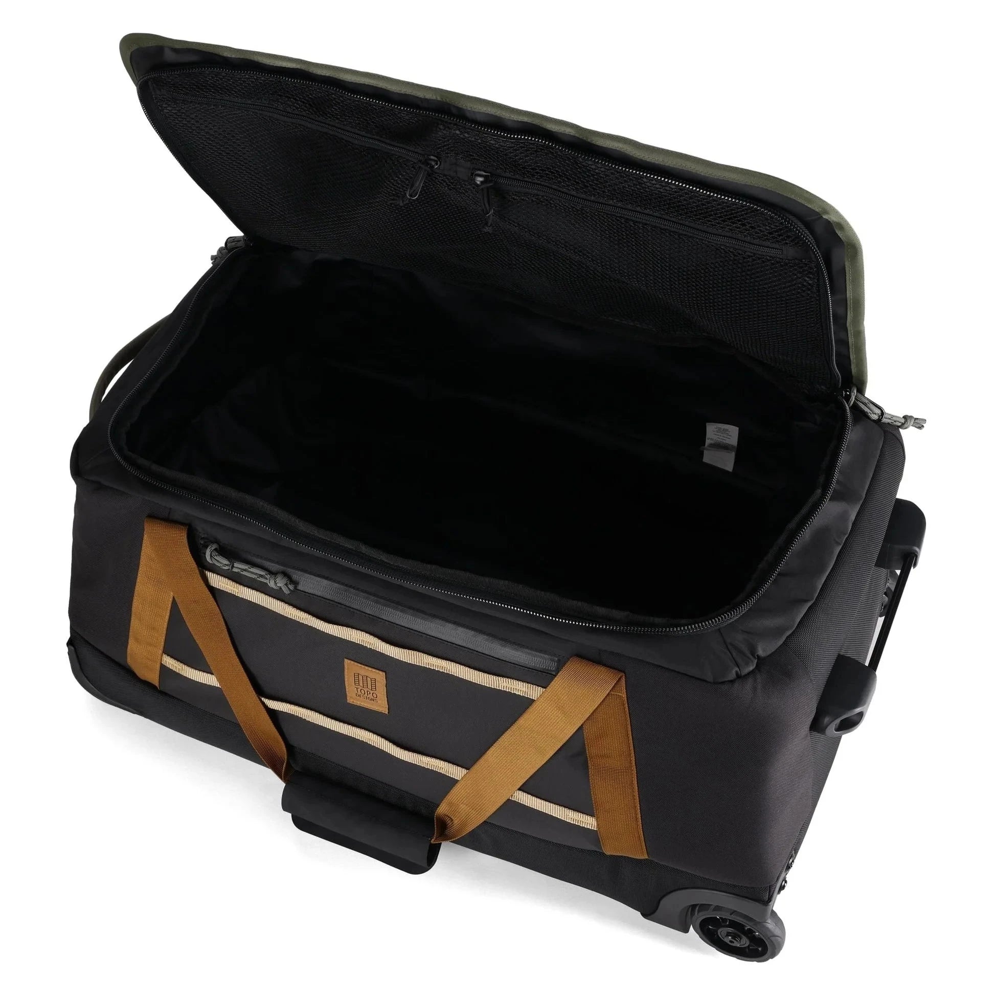 Topo Designs Mountain Duffel Roller 90L - Large Travel Duffel Bag with Wheels for Outdoor Adventures, Camping & Air Travel | Durable Waterproof Luggage for Hiking Trips & Gear Storage