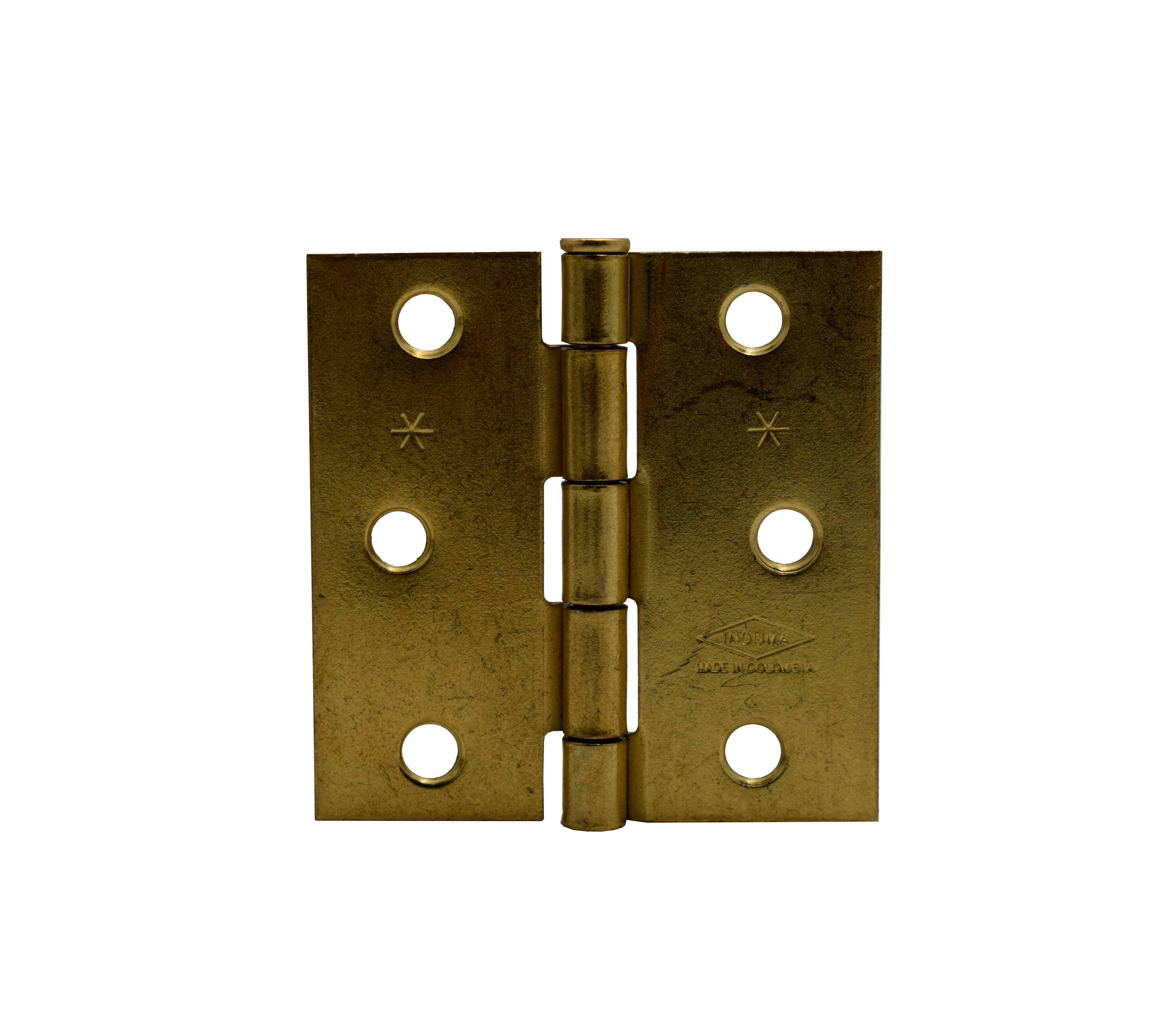 3x3 Inch 16 Gauge Golden Hinge - Induma 2302 - Heavy Duty Cabinet & Furniture Hardware for Home & Office Use
