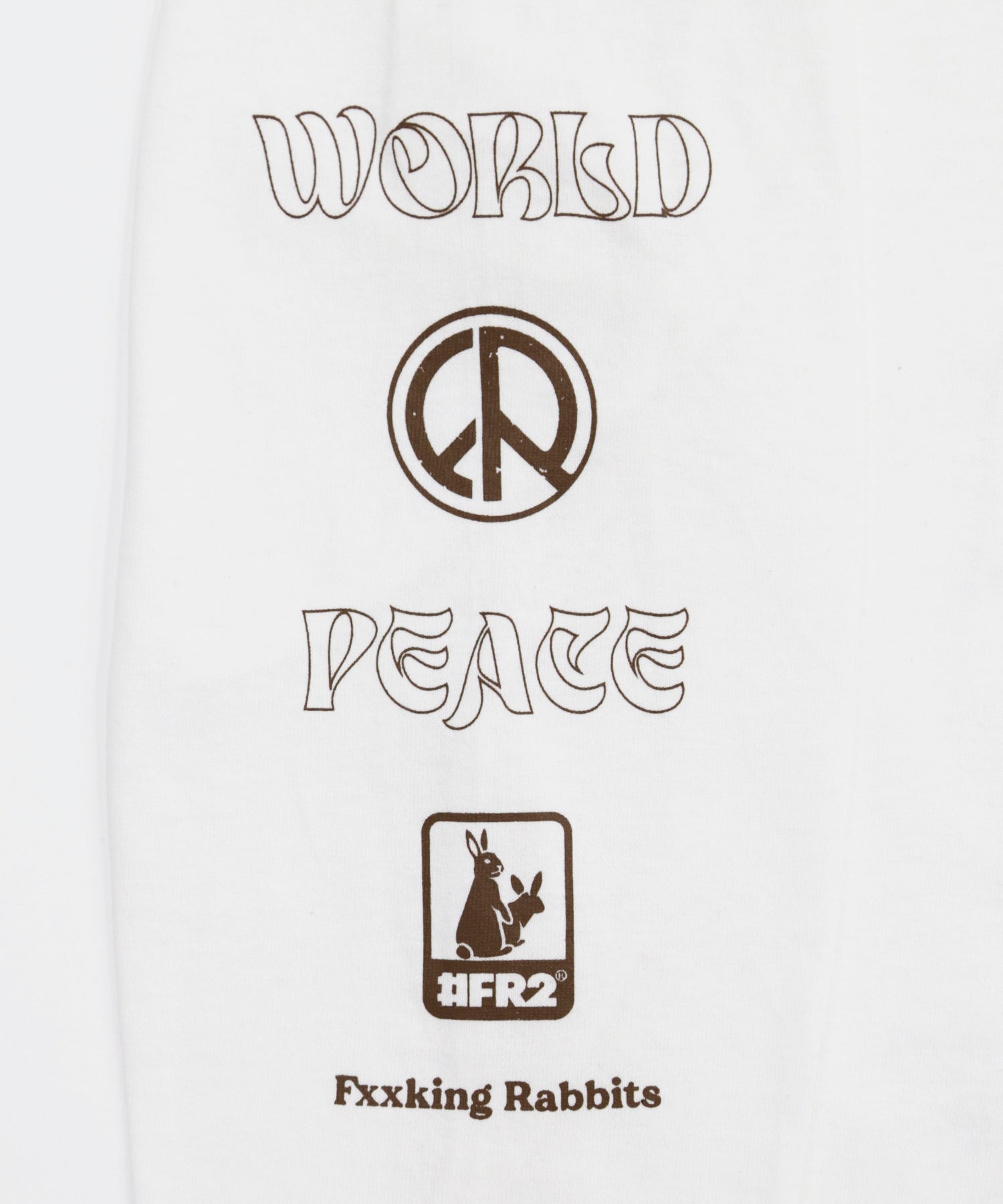 FR2 WORLD PEACE Long Sleeve T-Shirt White - Casual Streetwear for Men & Women | Perfect for Everyday Wear, Parties, and Peace Activism