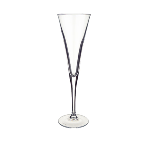 Purismo 6.25 Oz Flute Champagne Glasses - Set of 4 Elegant Crystal Clear Glassware for Parties, Weddings & Celebrations - Dishwasher Safe Tableware Solutions