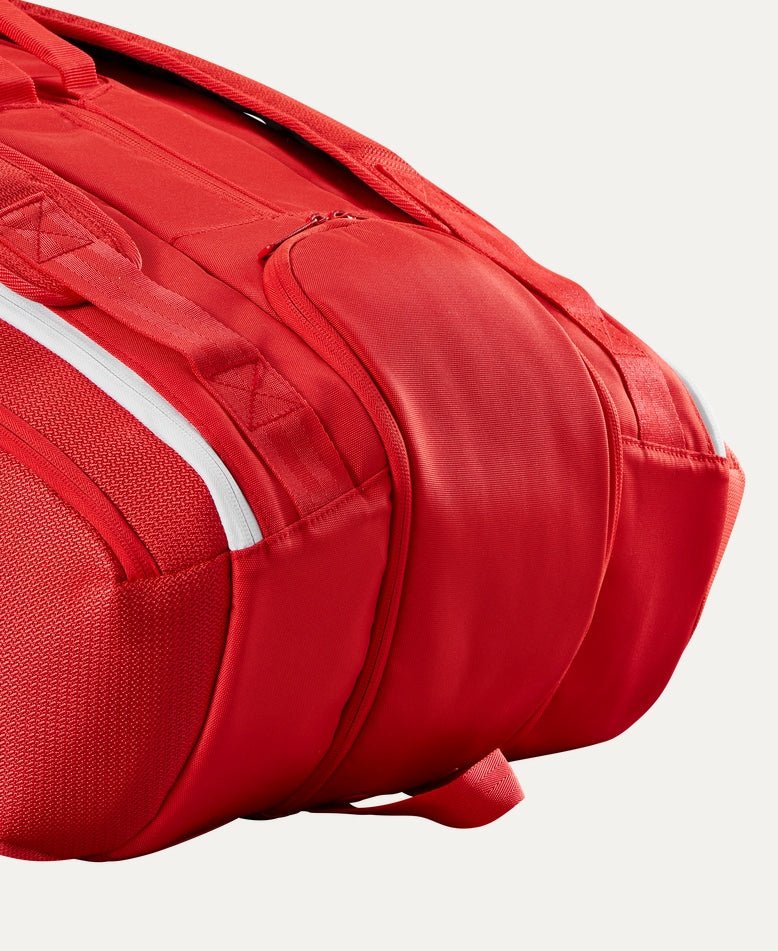Wilson Super Tour 15 Pack Tennis Bag - Premium Red (2025) | Durable Tennis Gear for Players & Coaches | Perfect for Tournaments, Practice & Travel