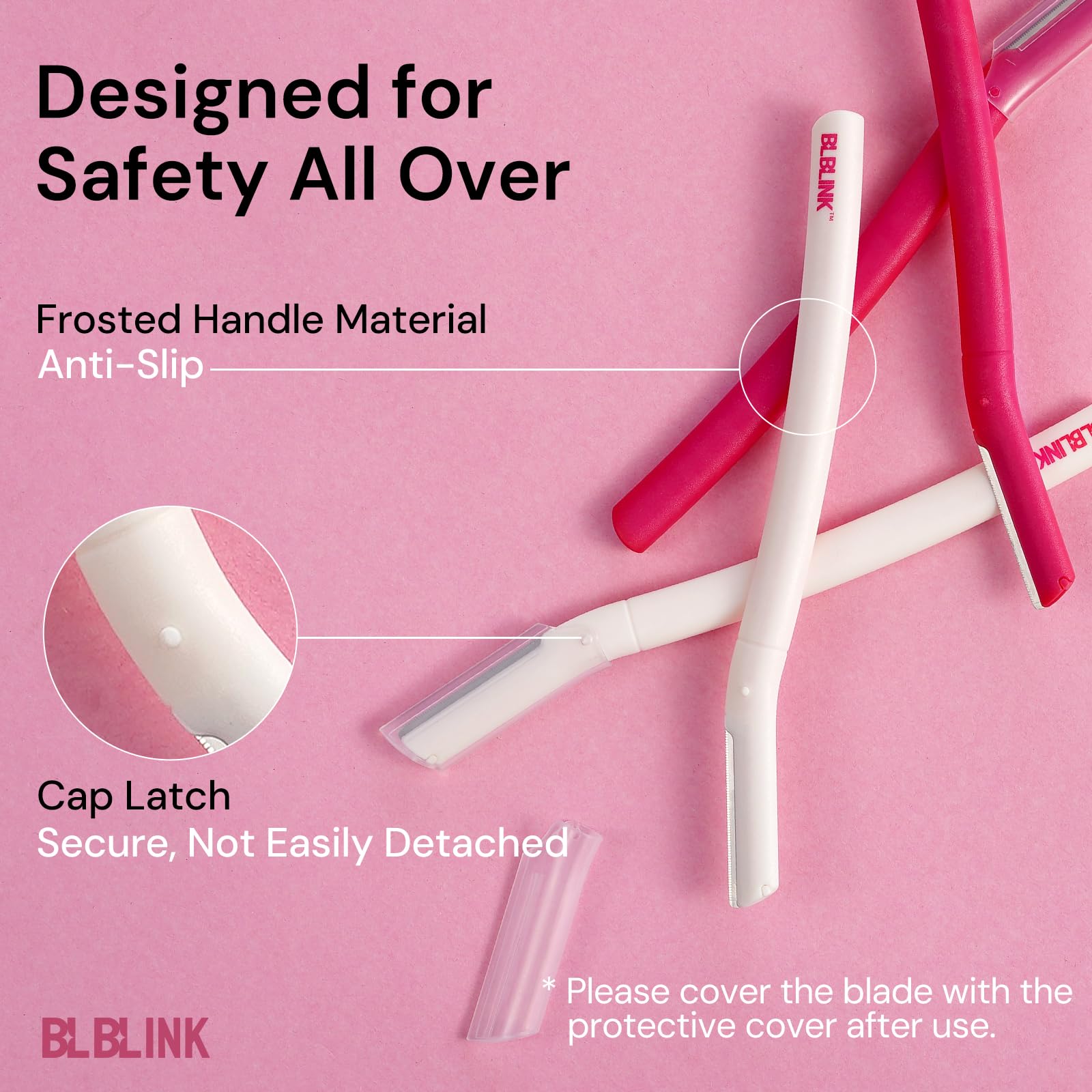 Premium Dermaplaning Tool Set - 4 Pack Eyebrow & Facial Razor for Hair Removal with High Precision Stainless Steel Blade - Achieve Smooth & Even Skin - Perfect for At-Home Skincare & Makeup Prep
