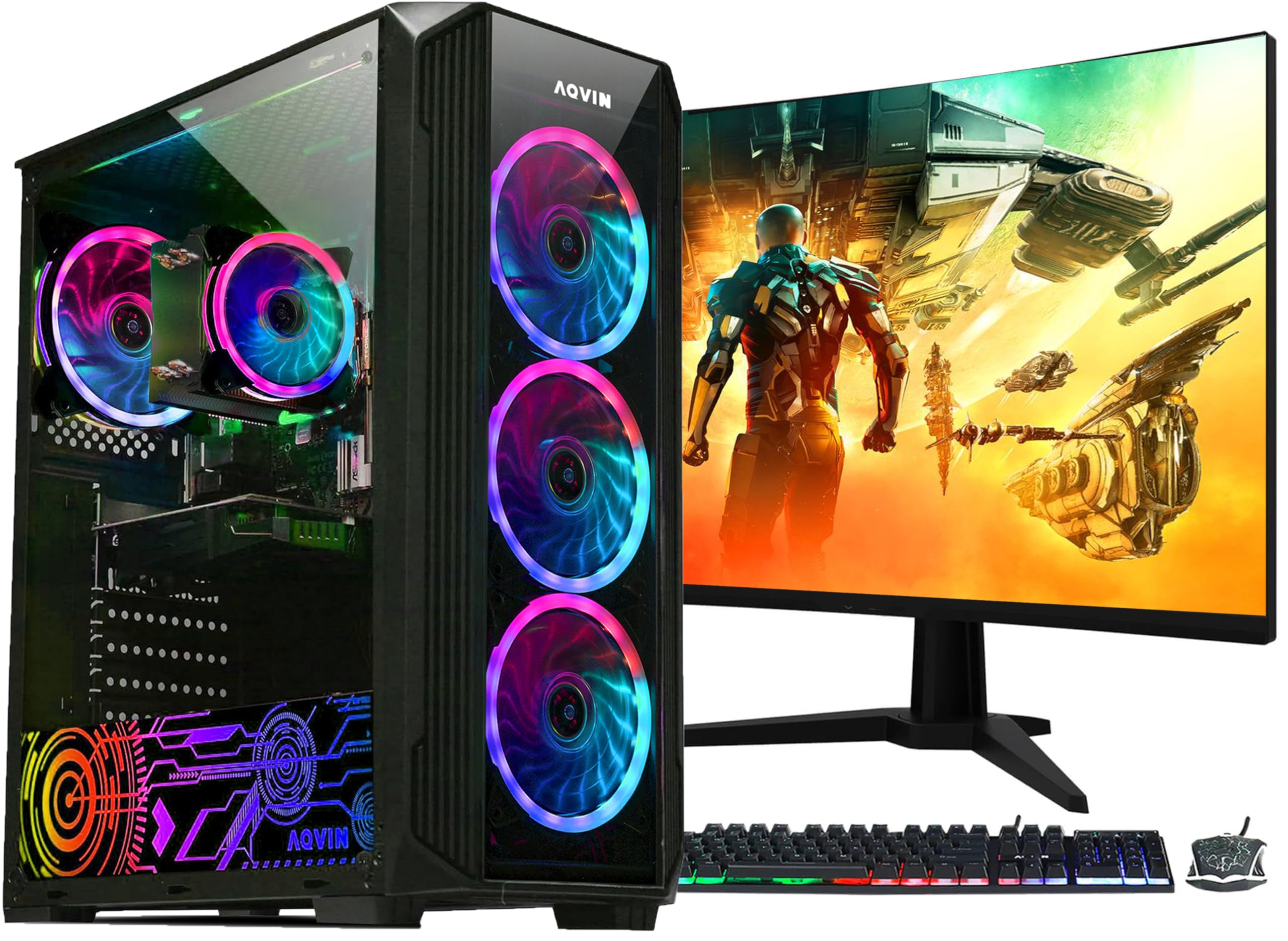 AQVIN ZForce Gaming Desktop Tower PC with 24