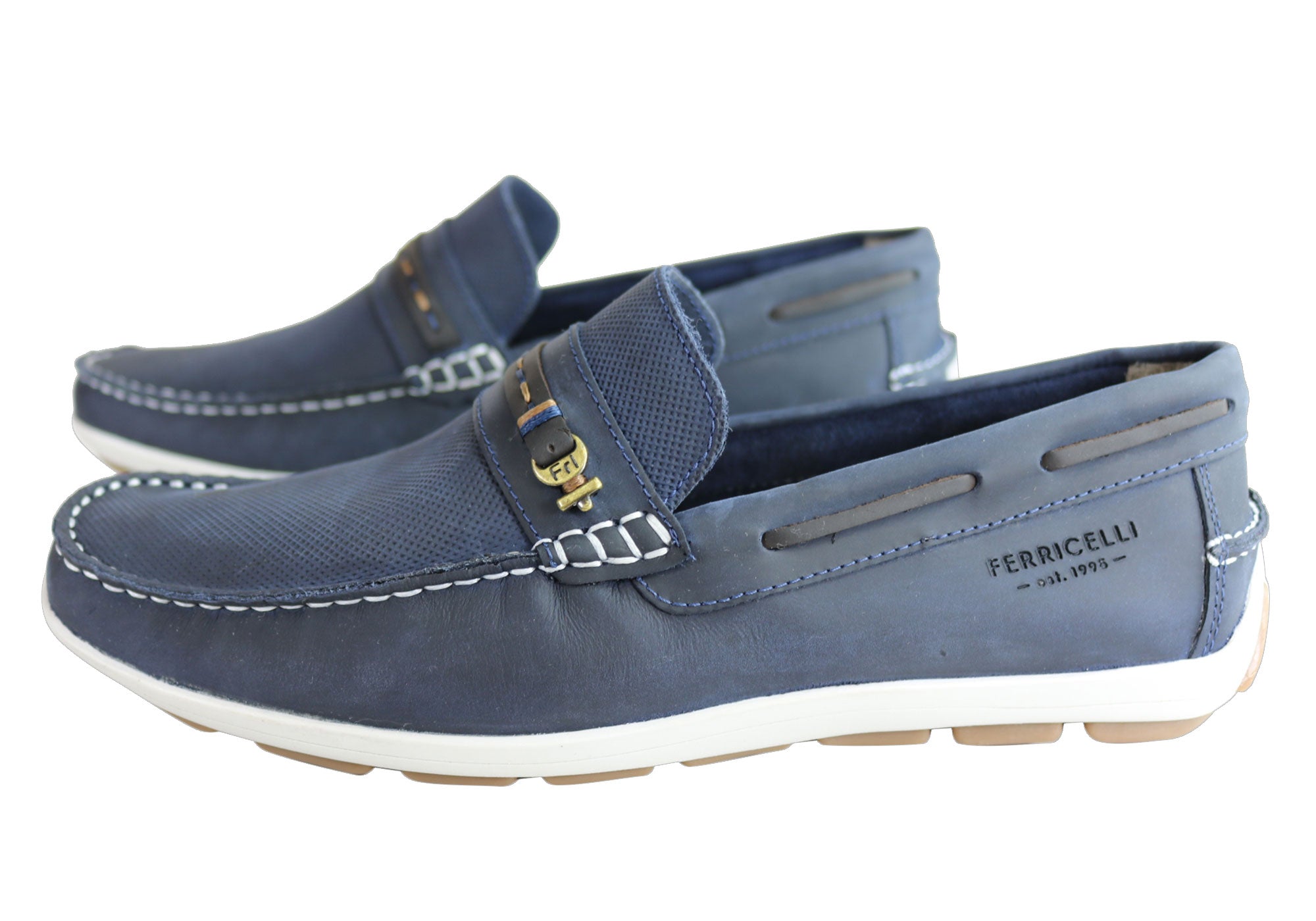 Ferricelli Jarrod Men's Genuine Leather Loafers with Cushioned Comfort - Handcrafted in Brazil - Perfect for Business Casual & Office Wear