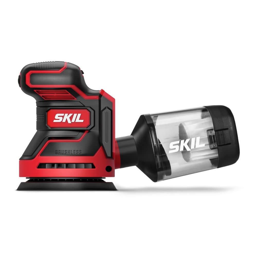 SKIL PWR CORE 20 Brushless 20V Cordless Random Orbital Sander - Powerful & Lightweight Electric Sander for Woodworking, Sanding & Finishing Projects (Tool Only, Model SR660301) - Perfect for DIY Home Improvement, Furniture Refinishing & Professional Woodworking