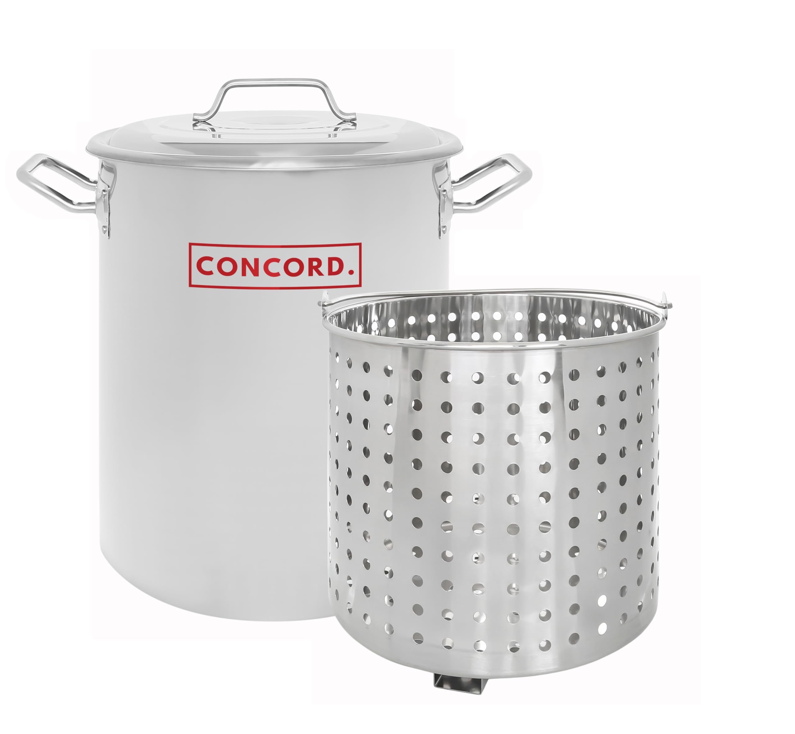 Premium 24 Quart Stainless Steel Stock Pot with Steamer Basket - Heavy Duty Cookware for Boiling, Steaming, Cooking Soups & Pasta - Ideal for Home Kitchens, Restaurants & Catering Services