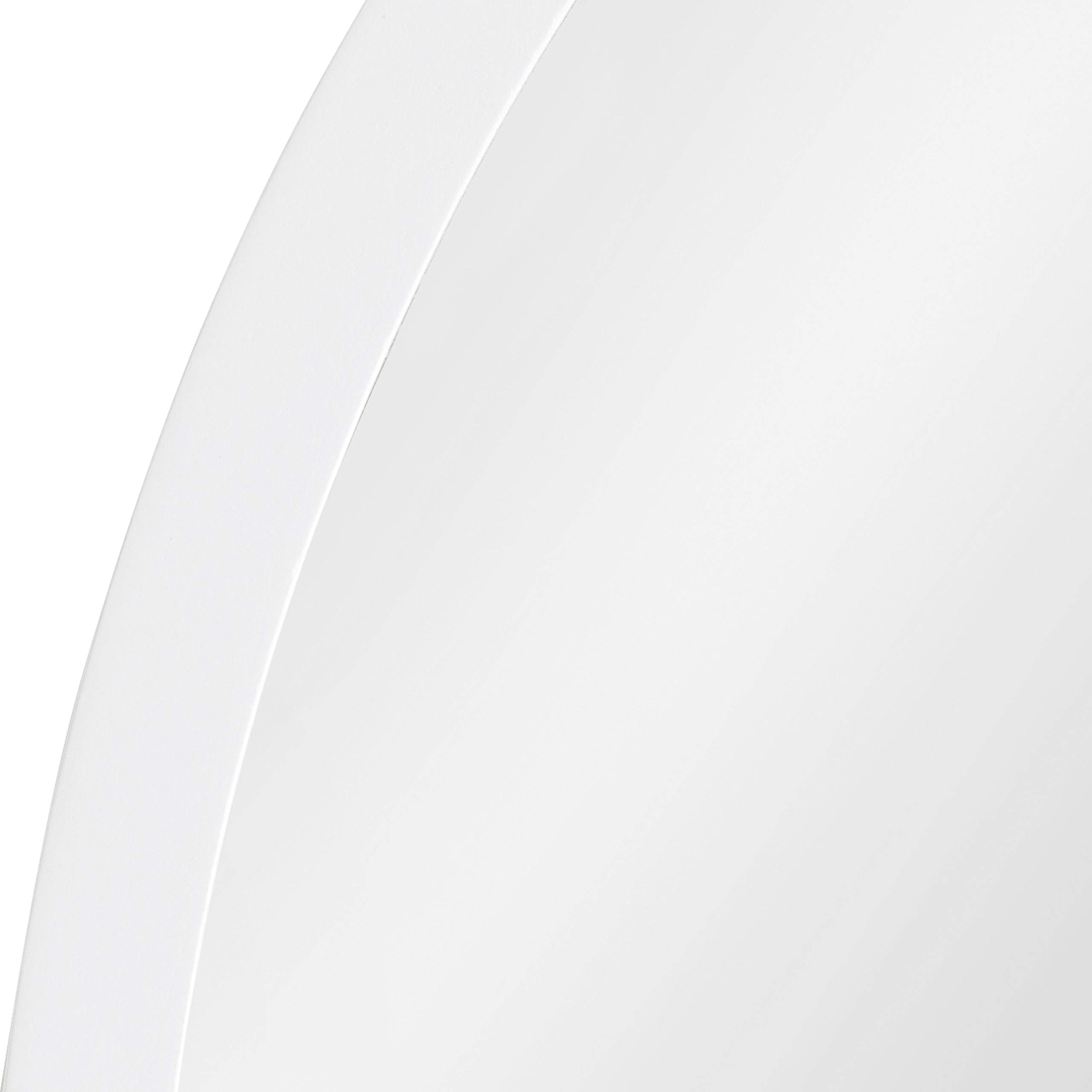 Kate & Laurel Travis Modern Capsule Wall Mirror 20x30 Inches - White Geometric Decorative Mirror for Living Room, Bedroom & Entryway - Stylish Home Decor Accent Piece