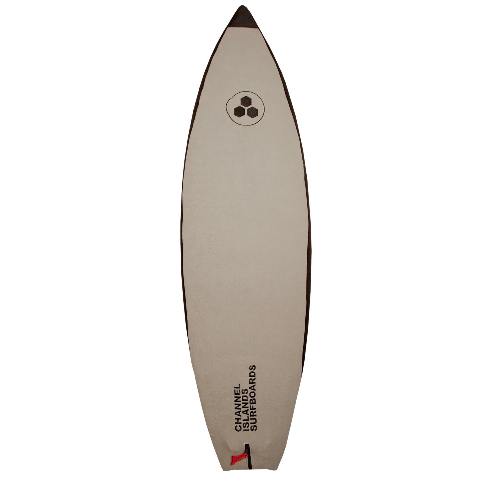 Channel Islands Snuggie 2.0 Shortboard Surfboard Sock Cover - Grey/Black - Protect Your Surfboard from Scratches & UV Damage - Perfect for Travel & Storage