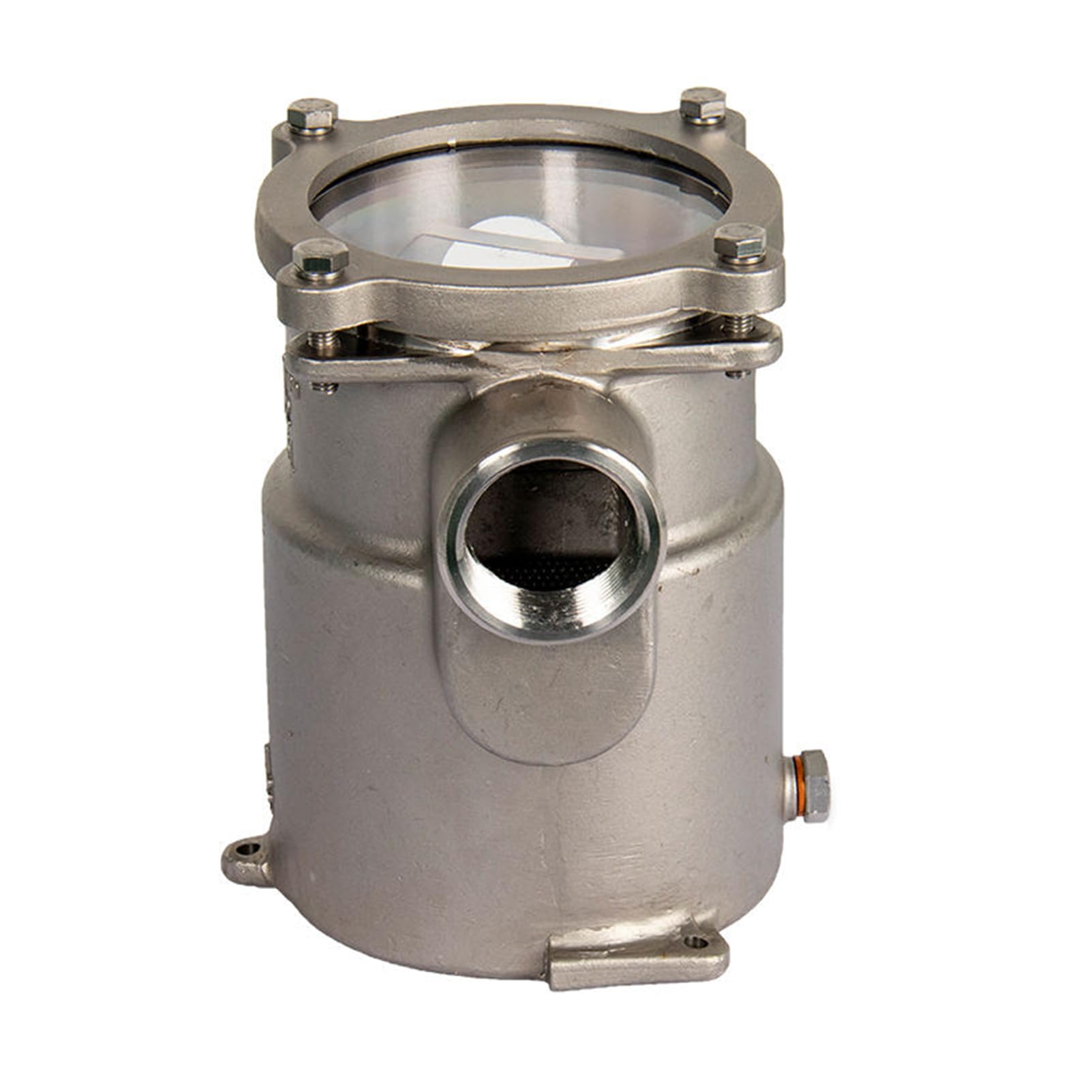 316 Stainless Steel 1.5 Inch Marine Water Strainer - Boat Seawater Filter for Engine Cooling System, Bilge Pump & Marine Hardware Fittings | Saltwater & Freshwater Use
