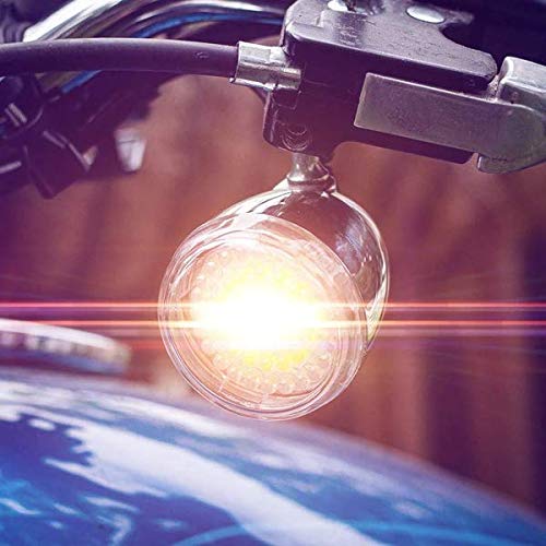 Eagle Lights 8748TS-EE 2 Inch Front LED Turn Signals with White Running Lights & Load Equalizer for Harley Davidson Street Glide FLHX (2006-2009) - Motorcycle Safety Lighting for Night Riding & Enhanced Visibility