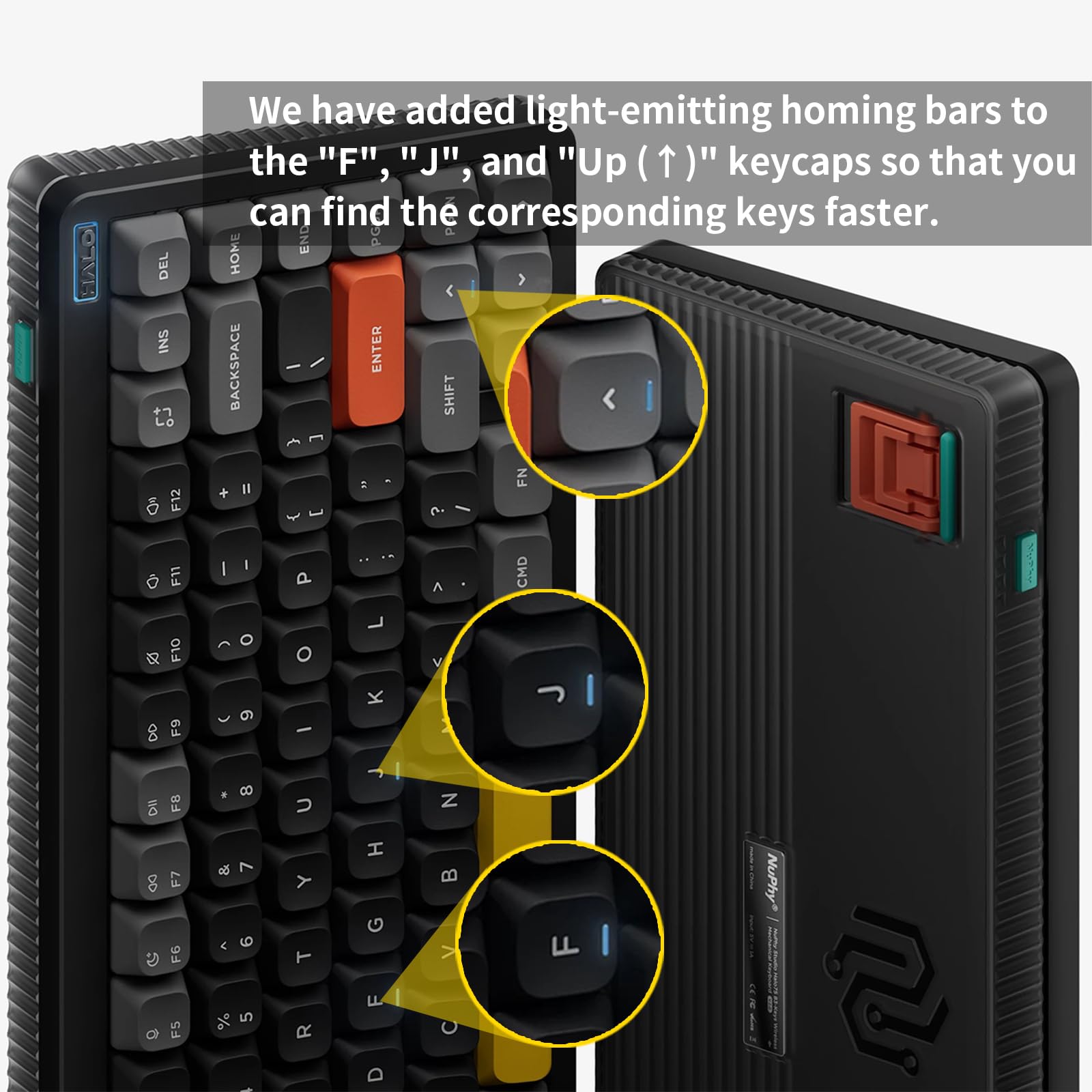 Nuphy Halo75 V2 Wireless Mechanical Gaming Keyboard - 75% RGB Backlit, Hot Swappable for PC/Mac Gaming