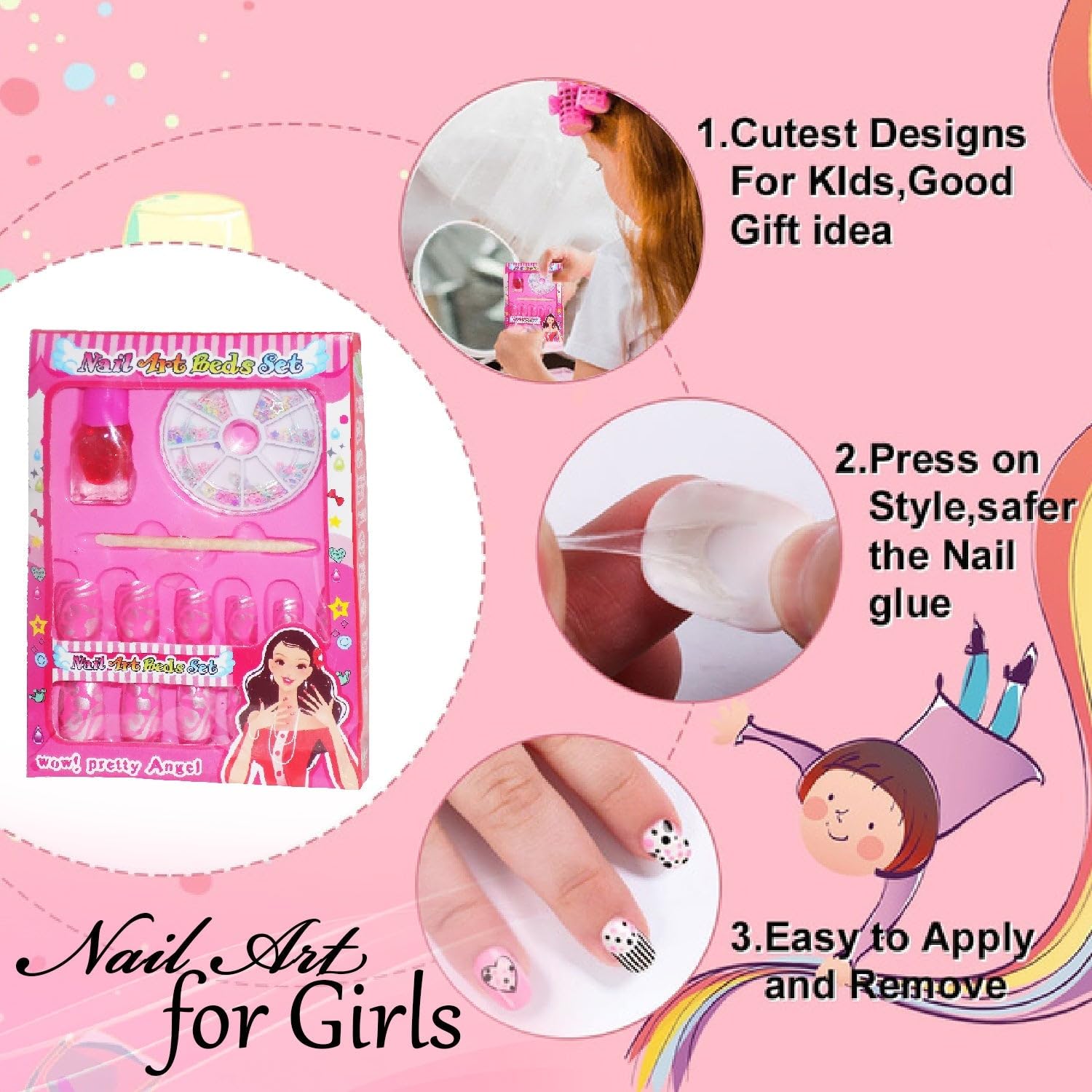 Professional Nail Art Kit for Women - 15 Piece Manicure Set with Nail Polish, Tools & Accessories - Perfect for DIY Nail Design at Home, Salon & Gifts