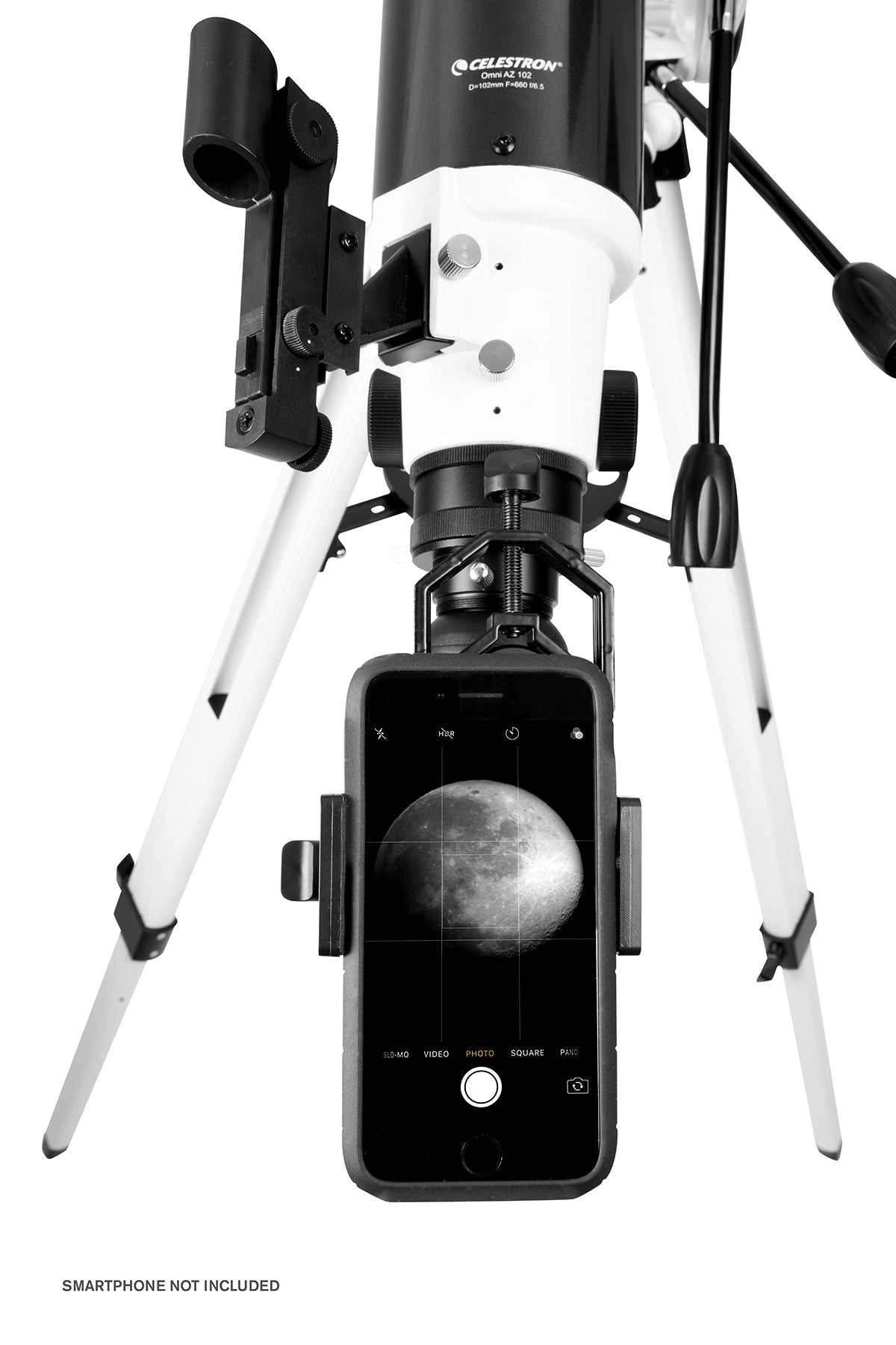 Omni AZ 102 Telescope with Smartphone Adapter & Bluetooth Remote - Portable Astronomy Telescope for Adults & Kids, Perfect for Stargazing, Moon Observation & Astrophotography