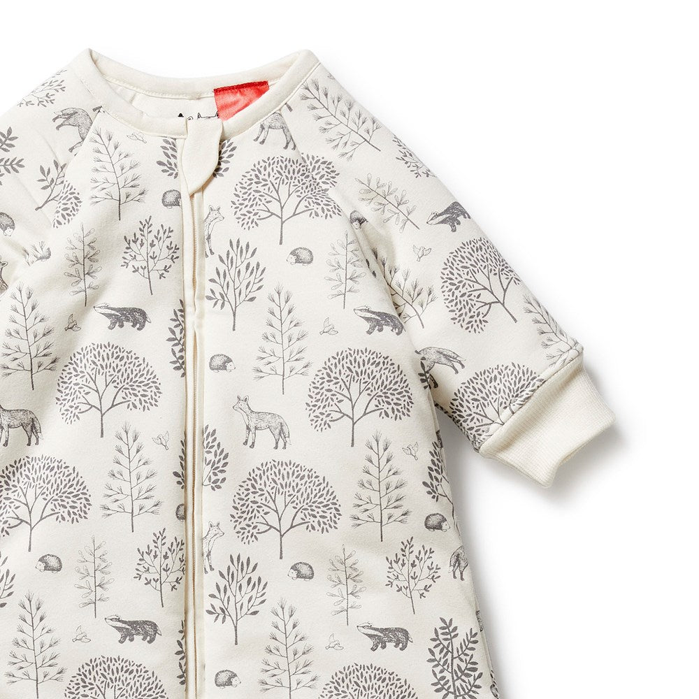 Organic Cotton Long Sleeve Sleeping Bag for Babies - 3.5 TOG Warmth - Perfect for Nursery, Daycare & Winter Outdoor Adventures