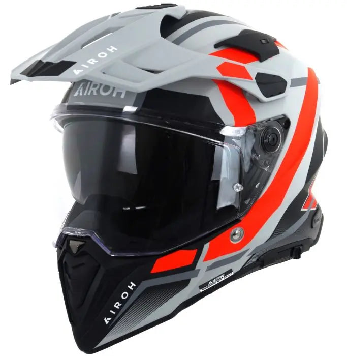 Airoh Commander 2 Mavick Matt Orange Motorcycle Helmet - DOT & ECE Certified Off-Road Motocross Helmet for Men - Lightweight & Ventilated for Adventure Riding & Dirt Biking